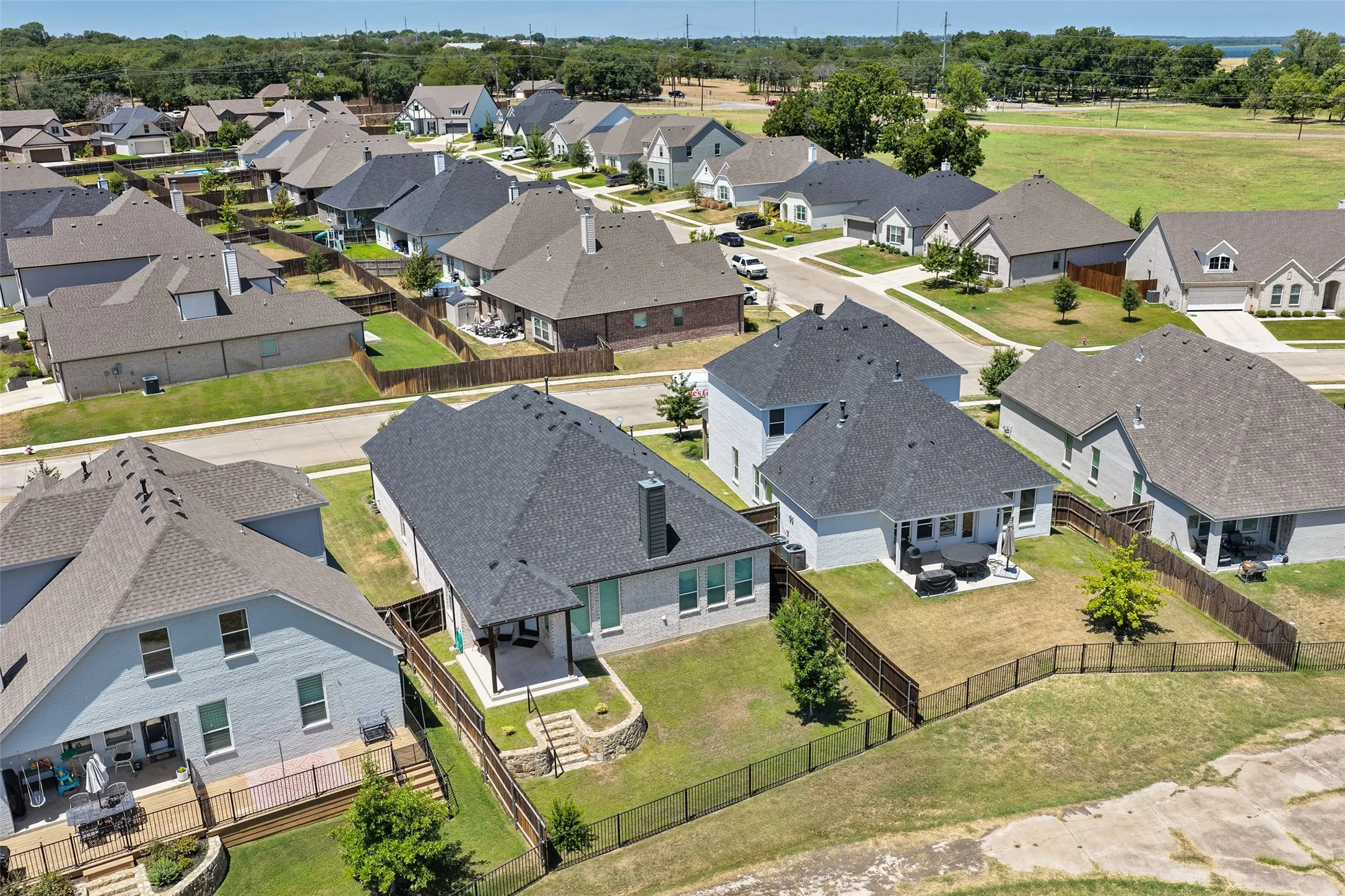 Aerial view of the neighborhood