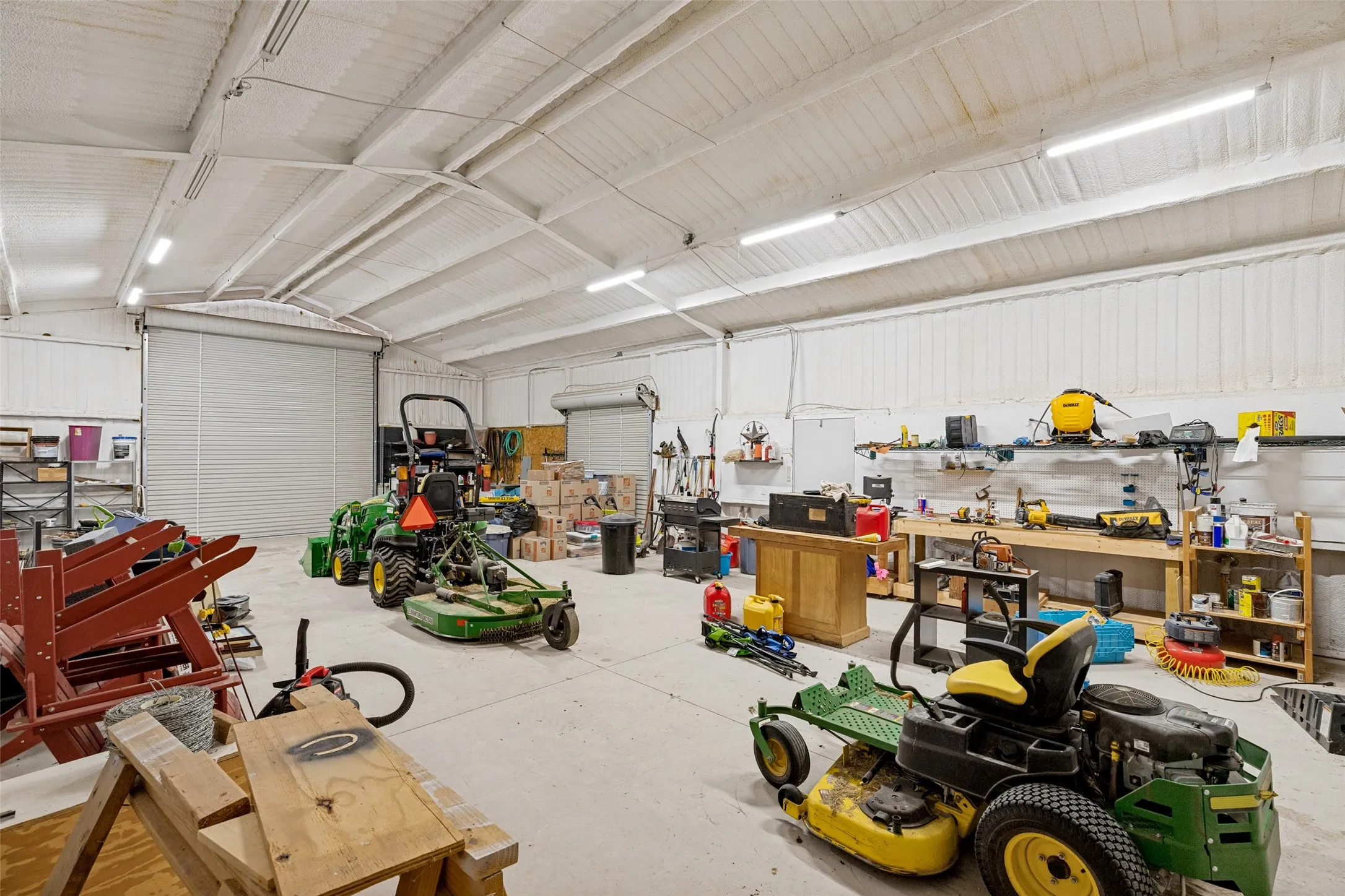 Insulated shop with room to store all your toys!