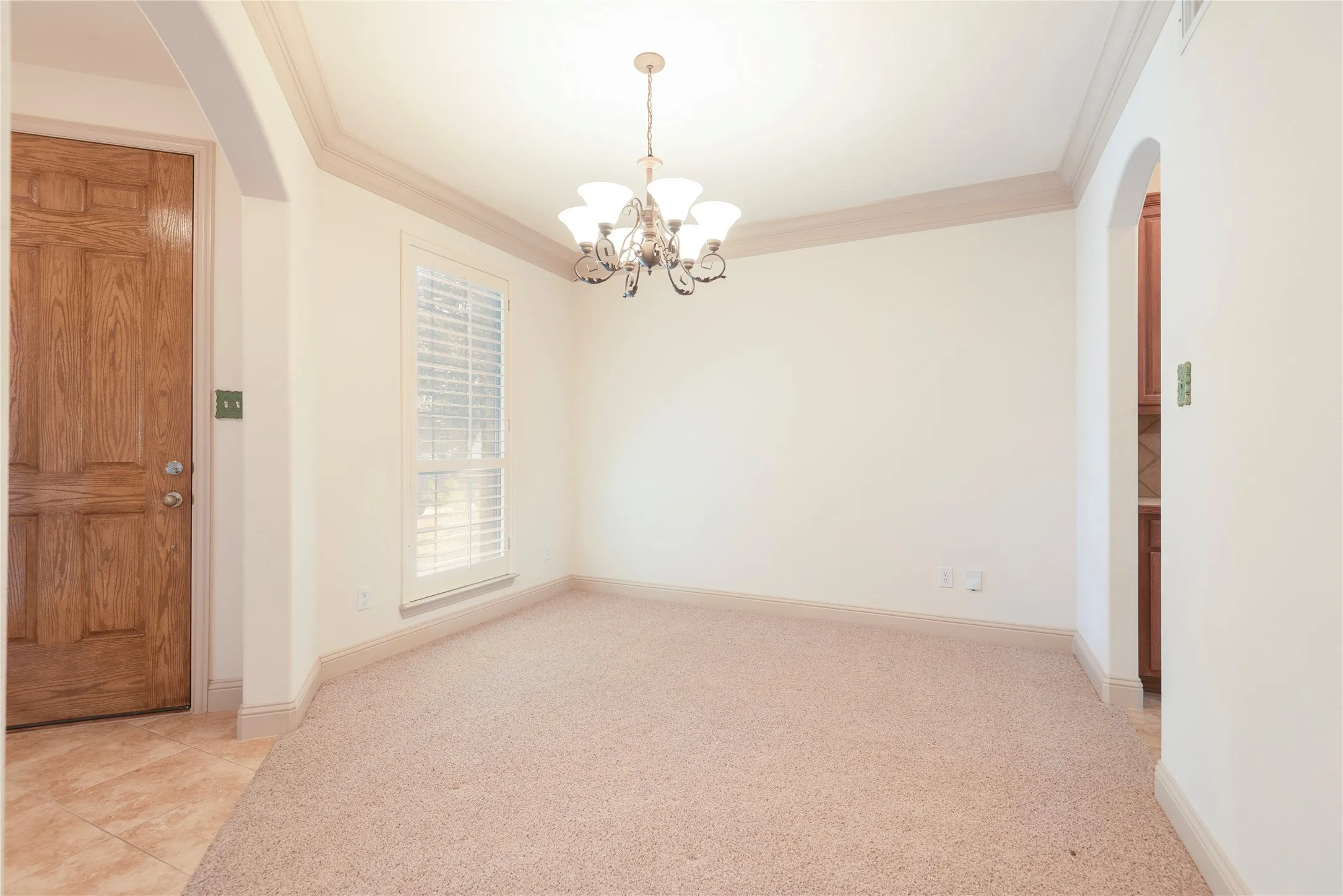 Formal Dining Room w/ Plantation Shutters