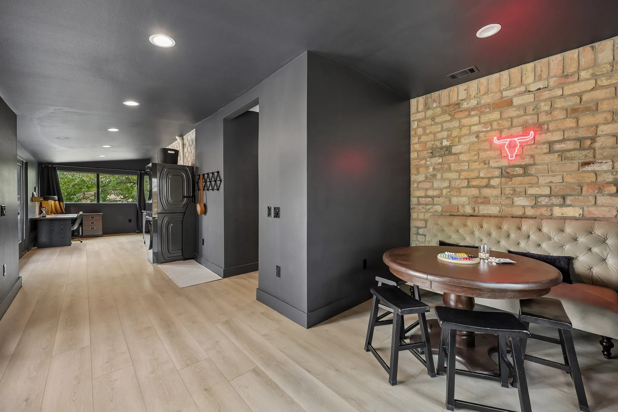 Another cozy seating area or flex space can be whatever you need. The brick is original from the 1950s.