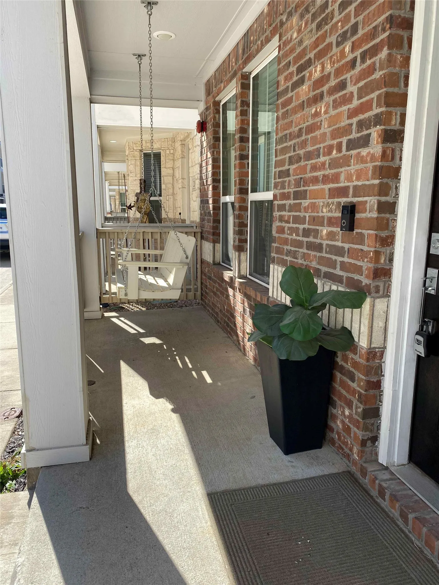 View of covered porch