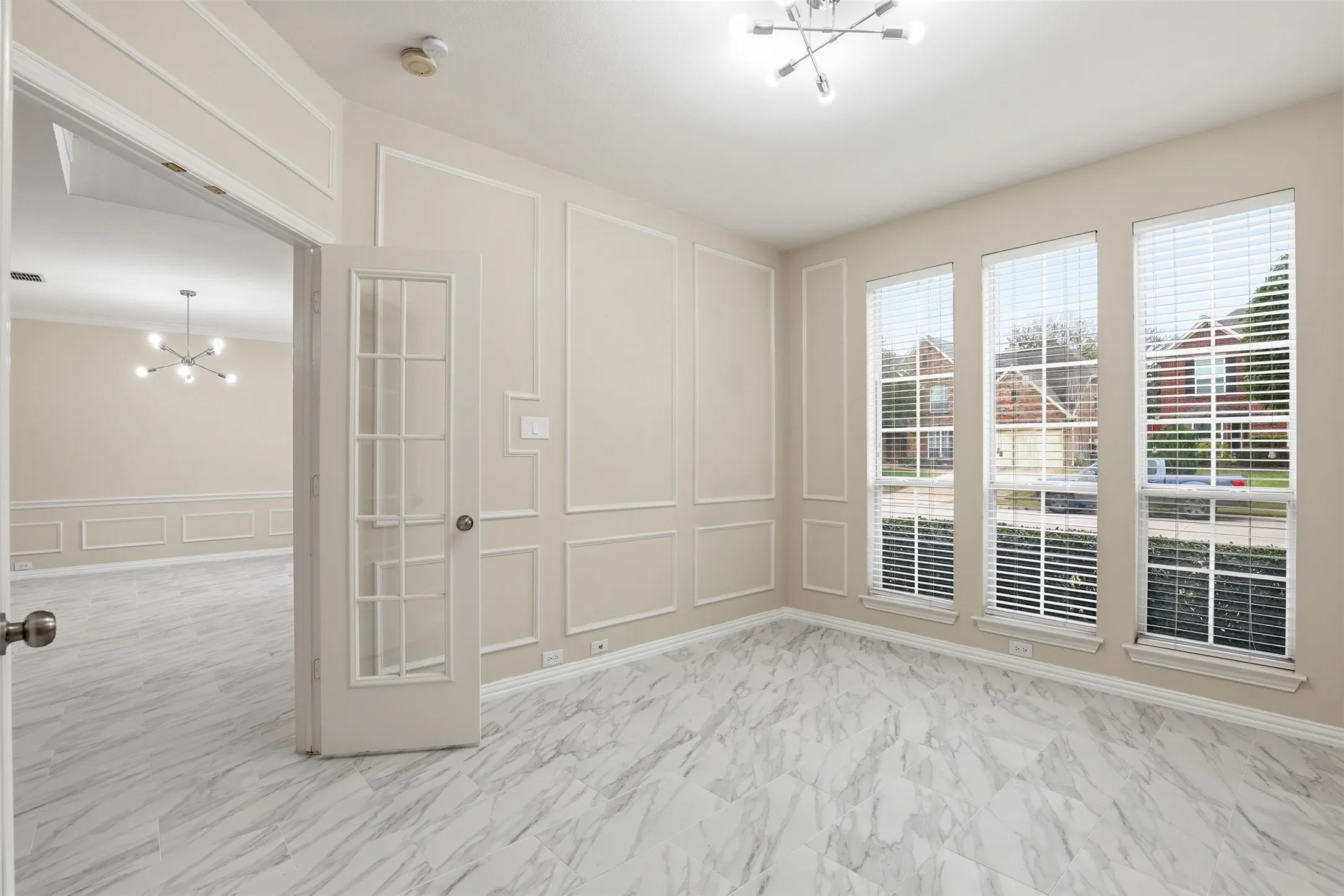 First floor office with double doors