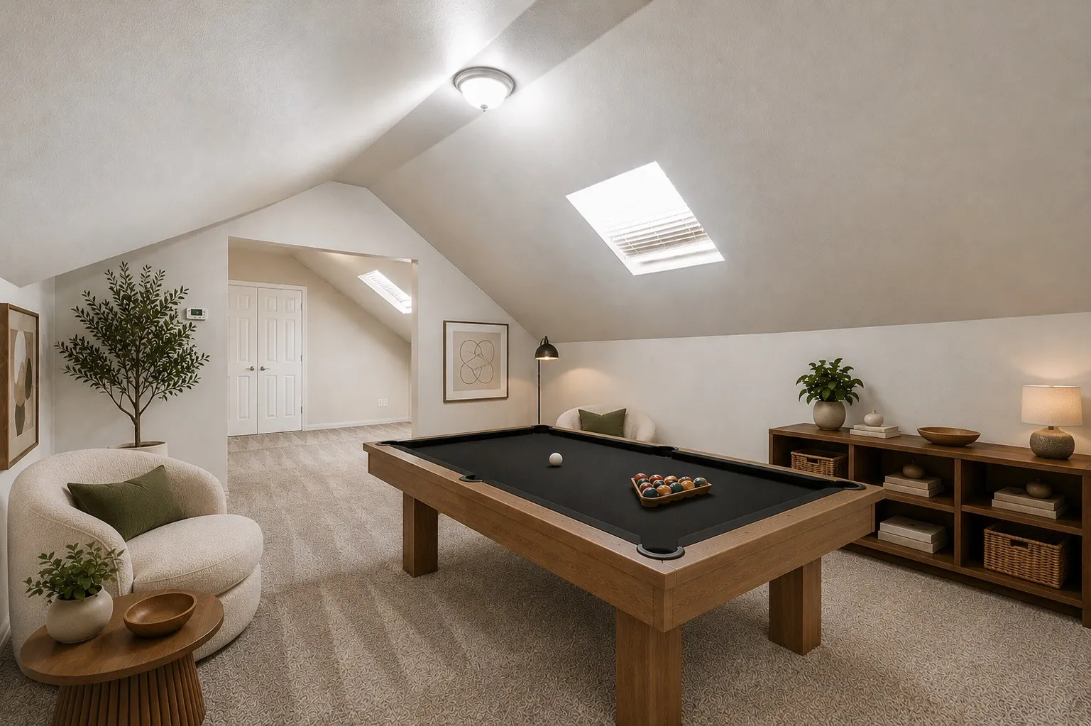 Game Room—Virtually Staged