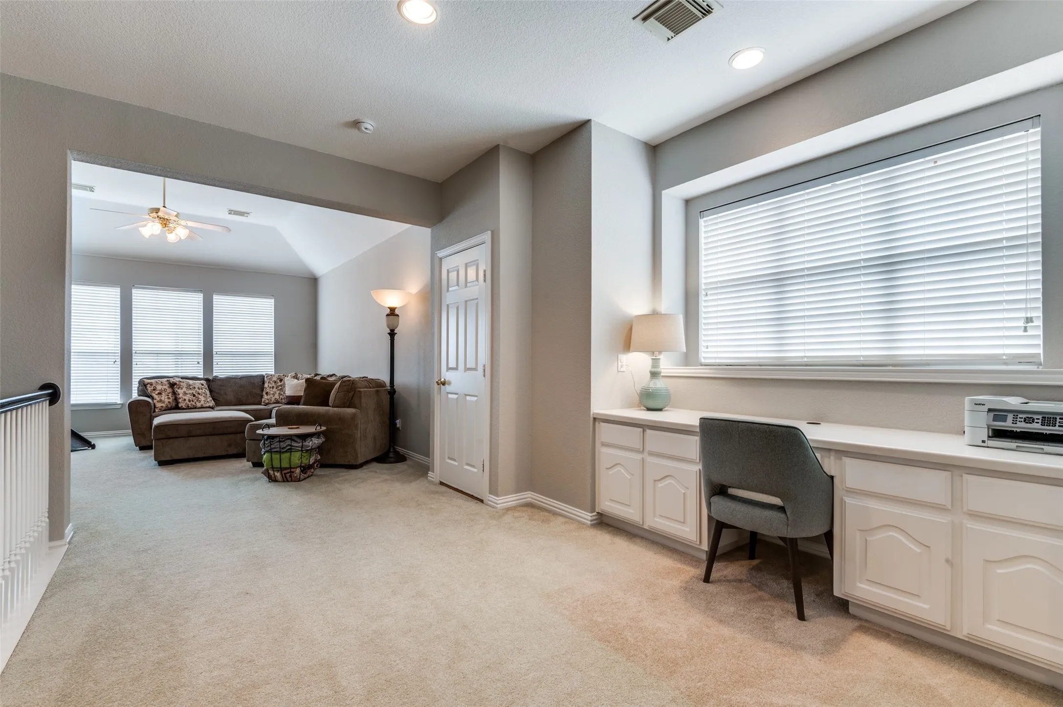 Built in Office area in upstairs game room