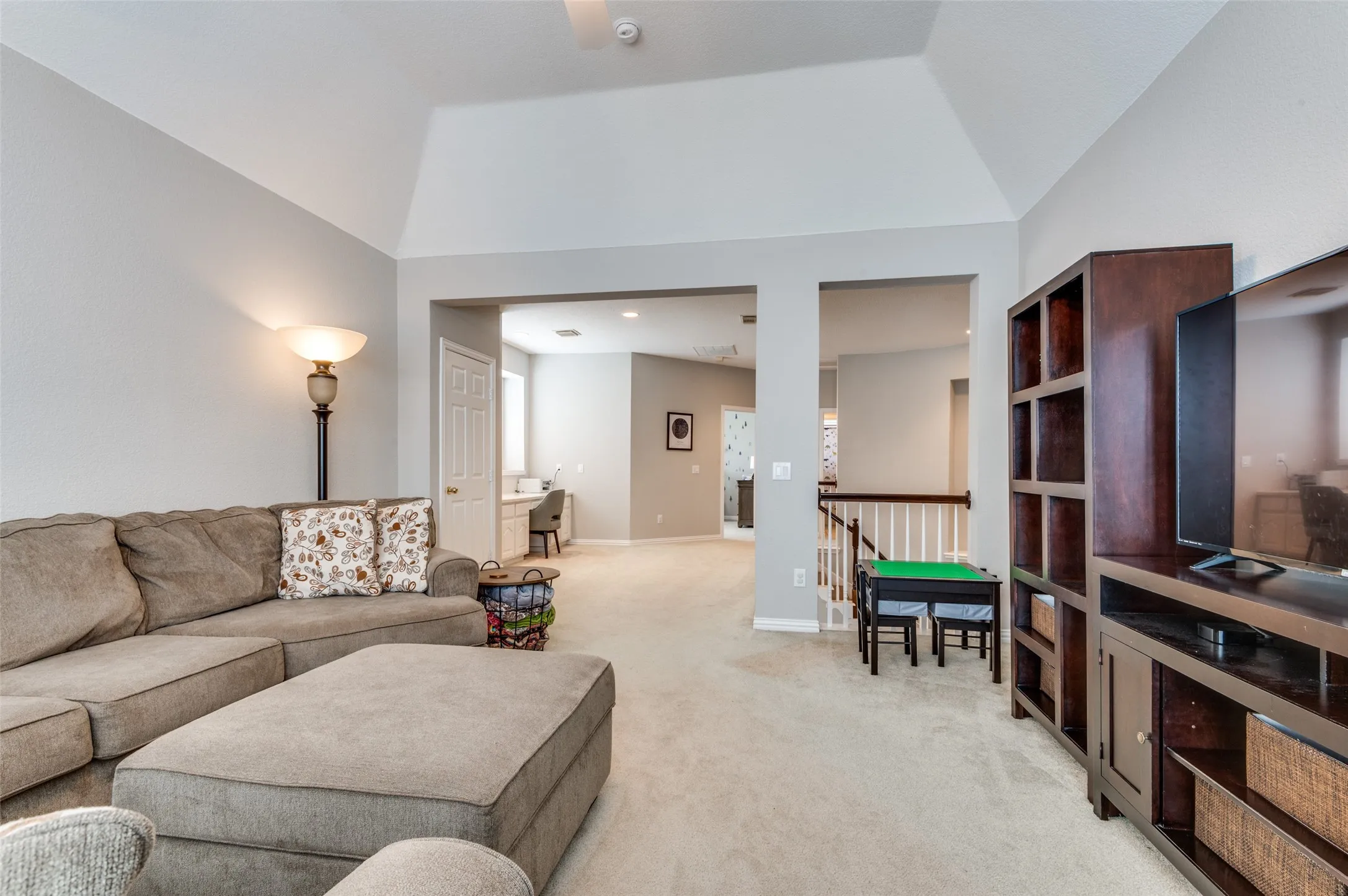 Upstairs living area