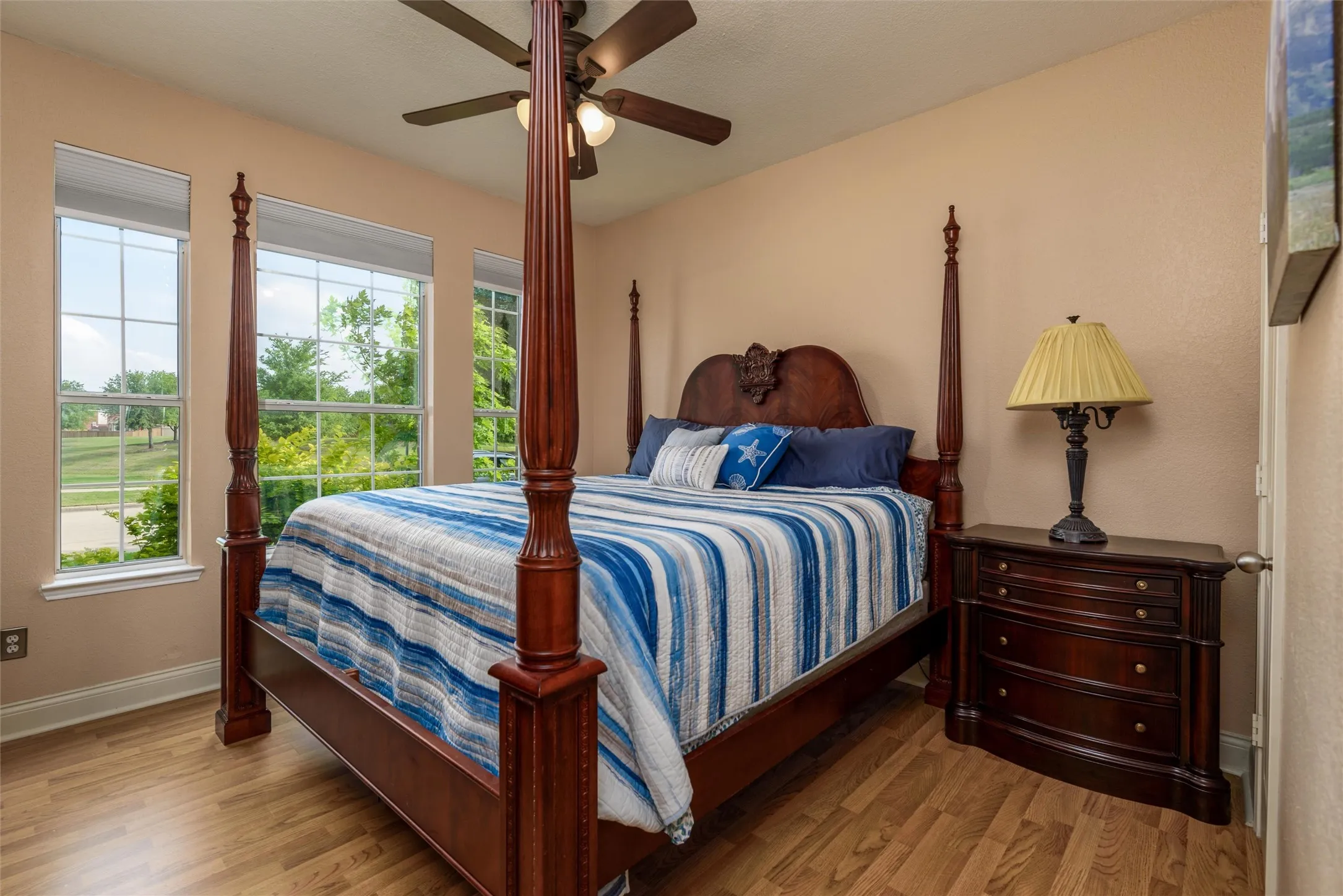 A downstairs bedroom.