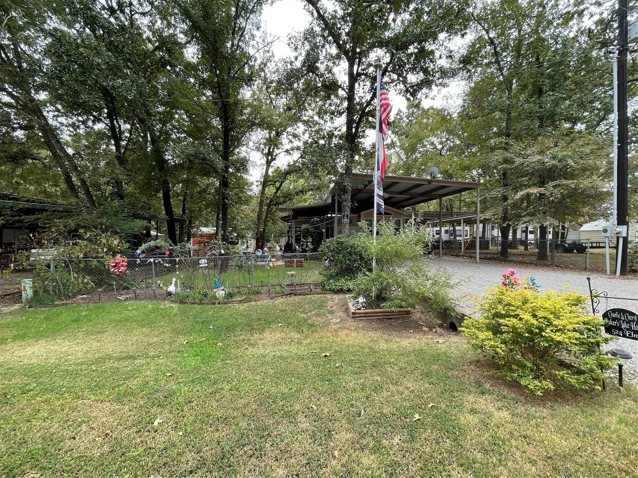View of yard featuring a carport
