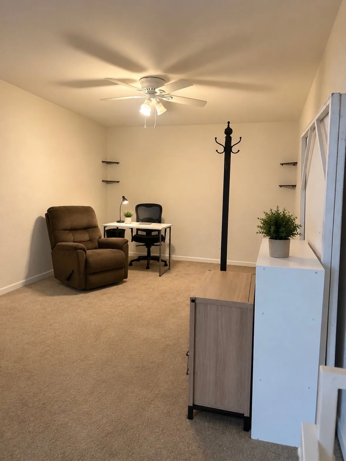 Carpet will be replaced with wood vinyl