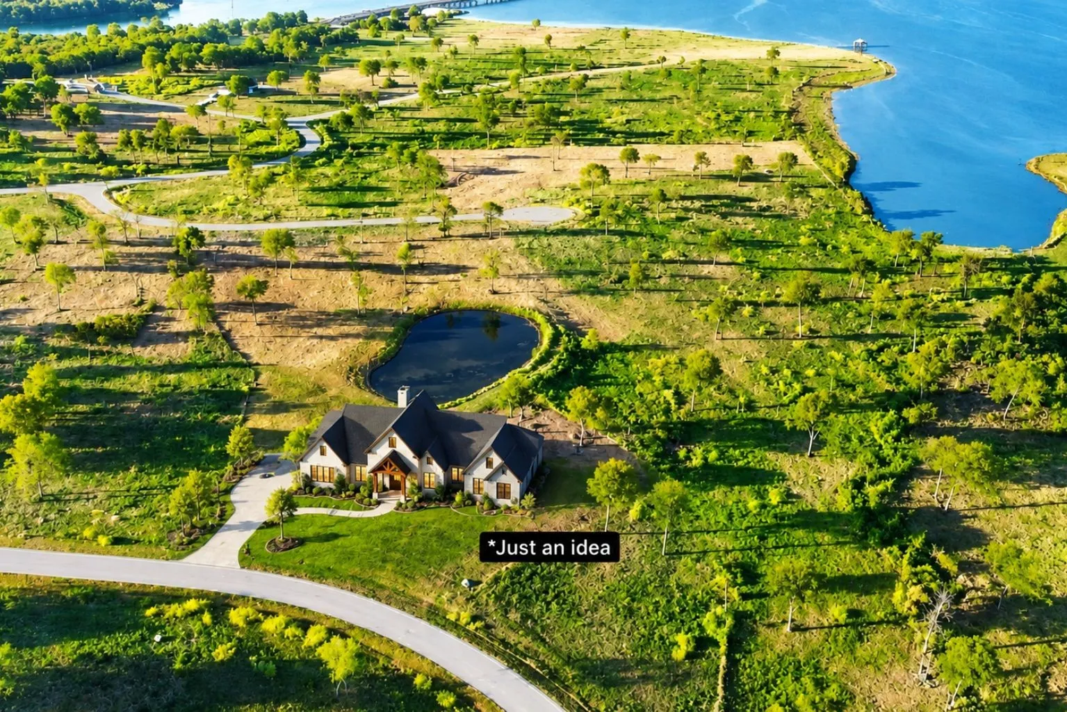Just an idea of what a home on the property could look like