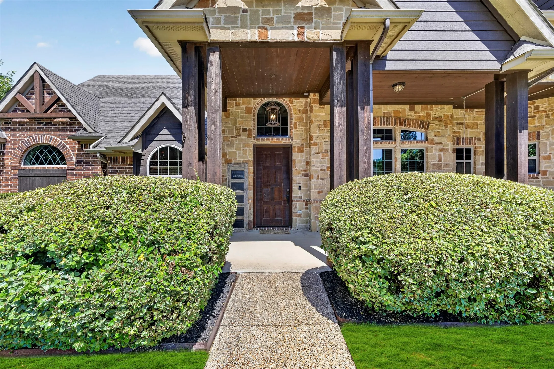 Custom build with distinctive European-inspired architecture