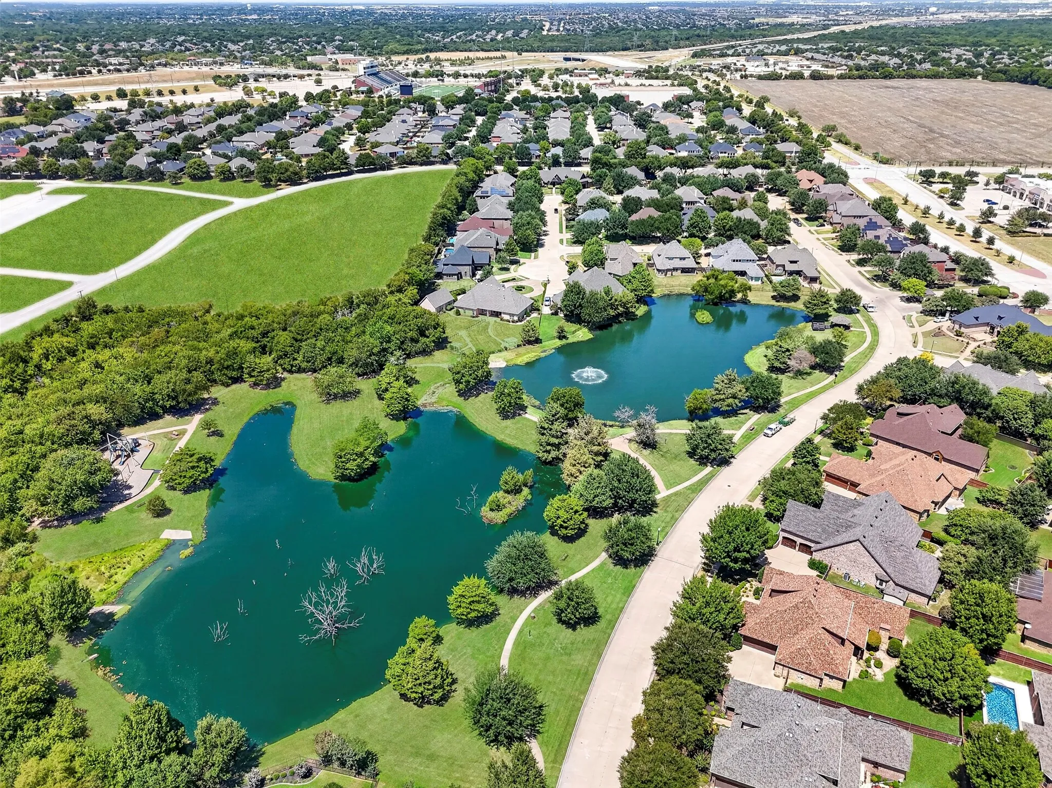 Waterford Park community features two stocked, private fishing ponds, a playground and sidewalks