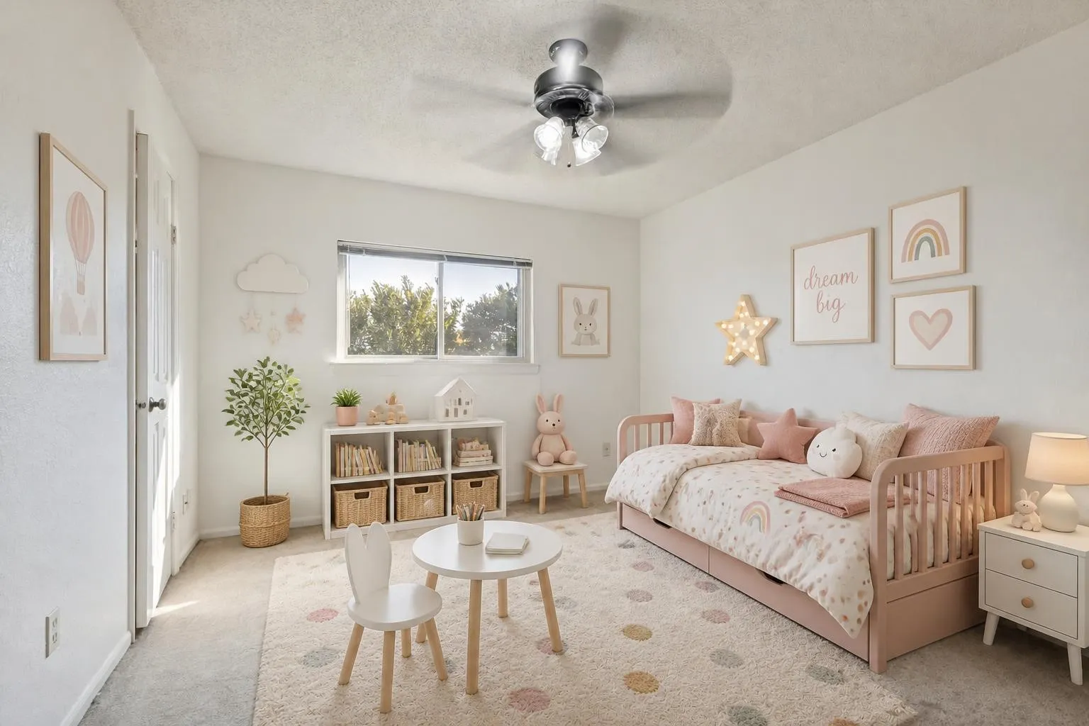 Virtually staged bedroom #3