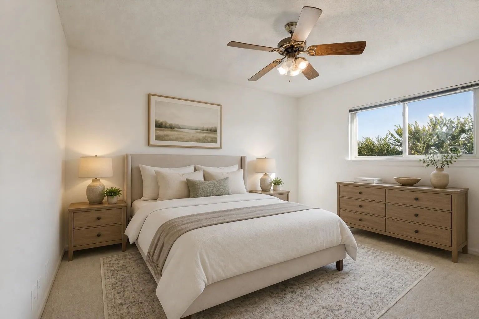 Virtually staged bedroom #2