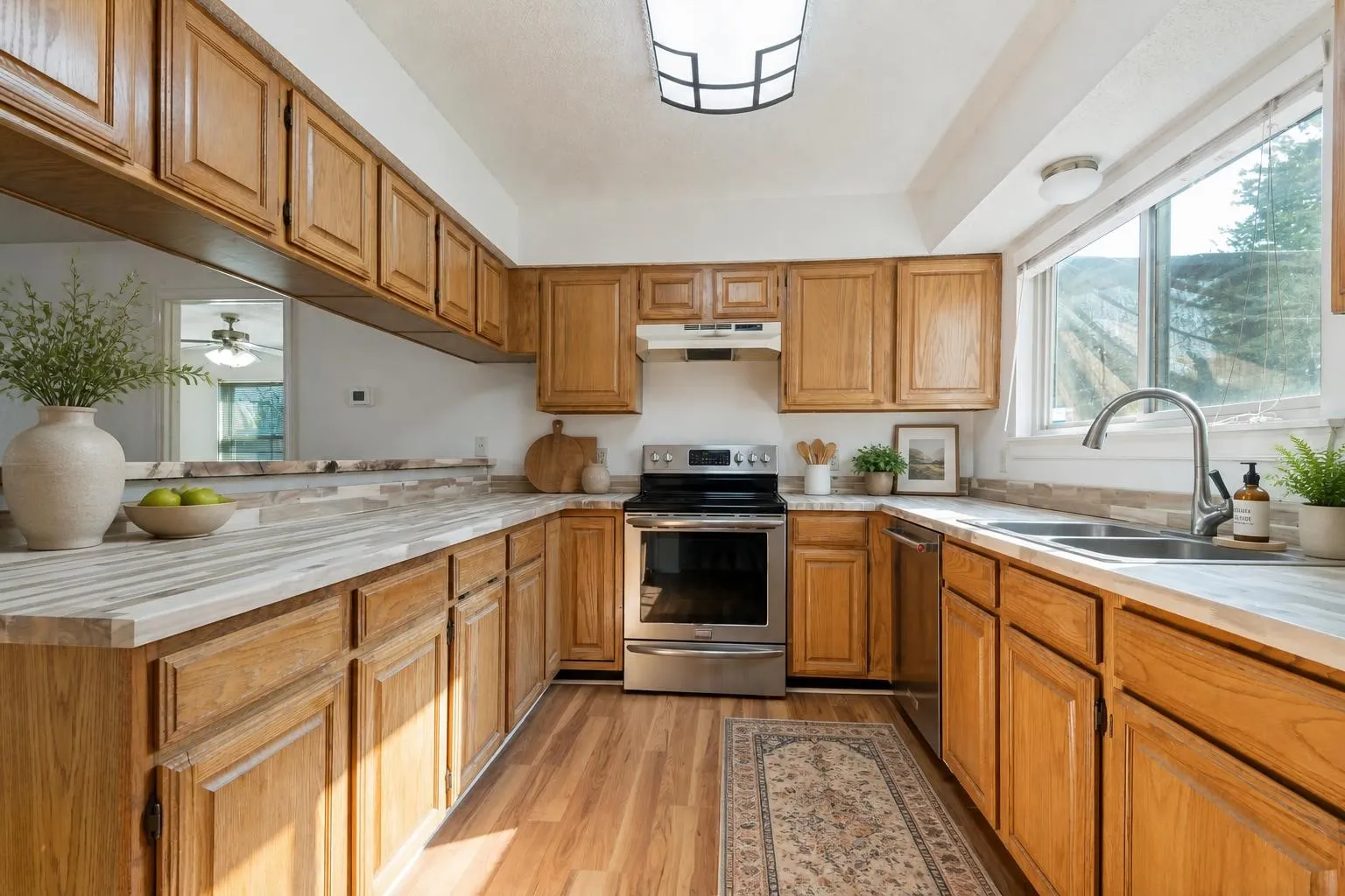 Virtually staged kitchen