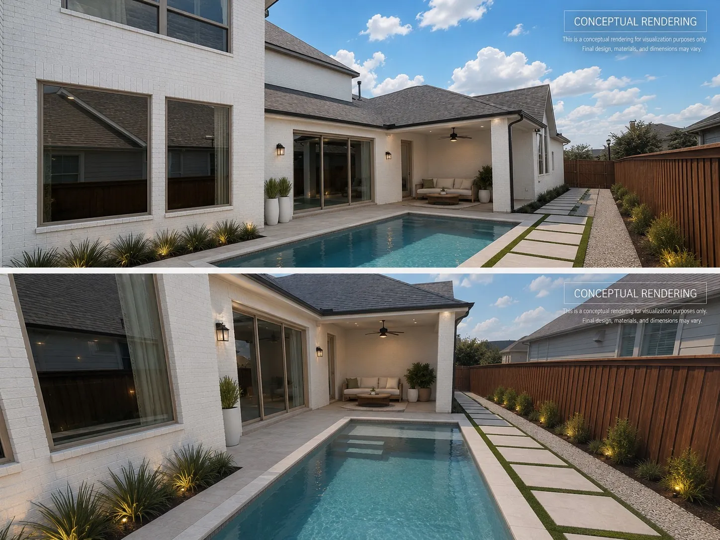 Rendering of pool that could be added to the property.