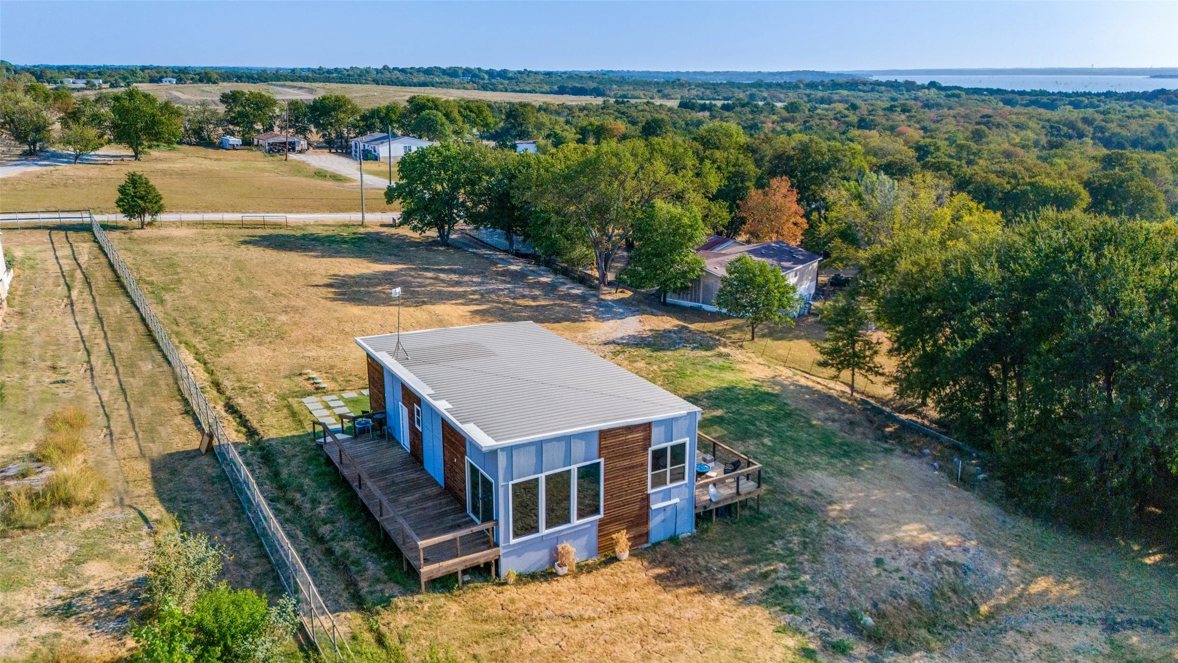 Contemporary custom home on 1 acre lot.