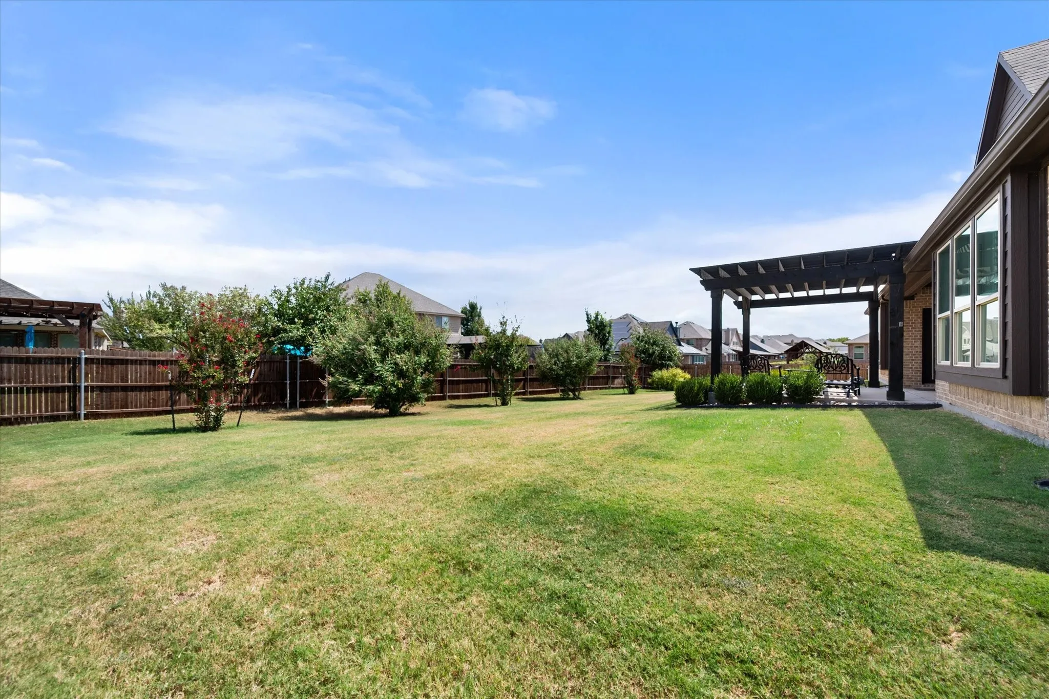 Large backyard