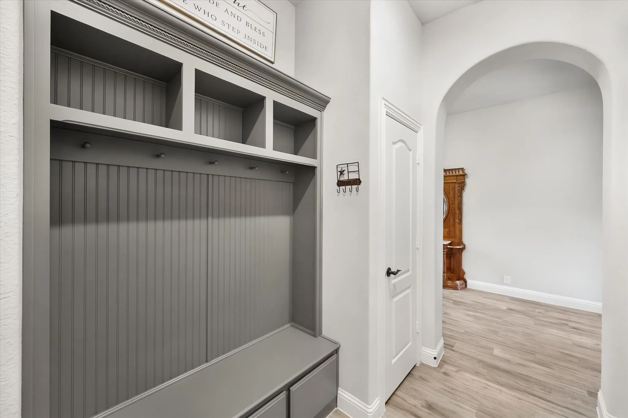 Mudroom off the garage