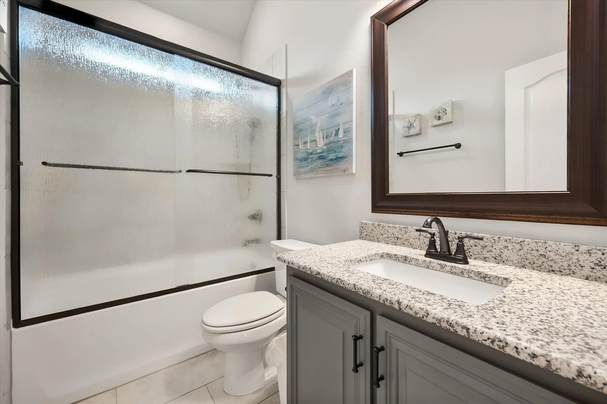 Full size bathroom for shared bedrooms