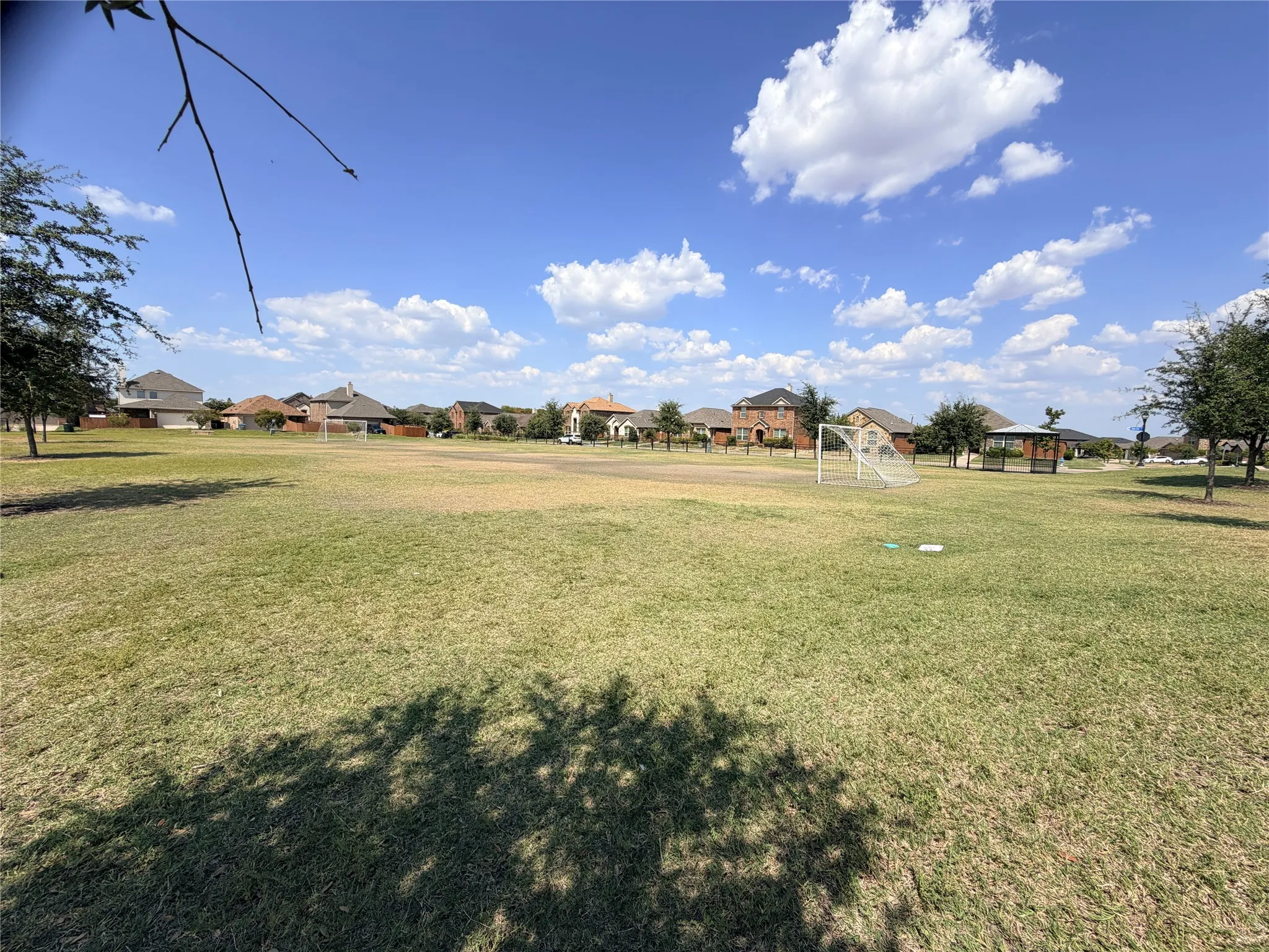 Dedicated Community Soccer Field in front of home.