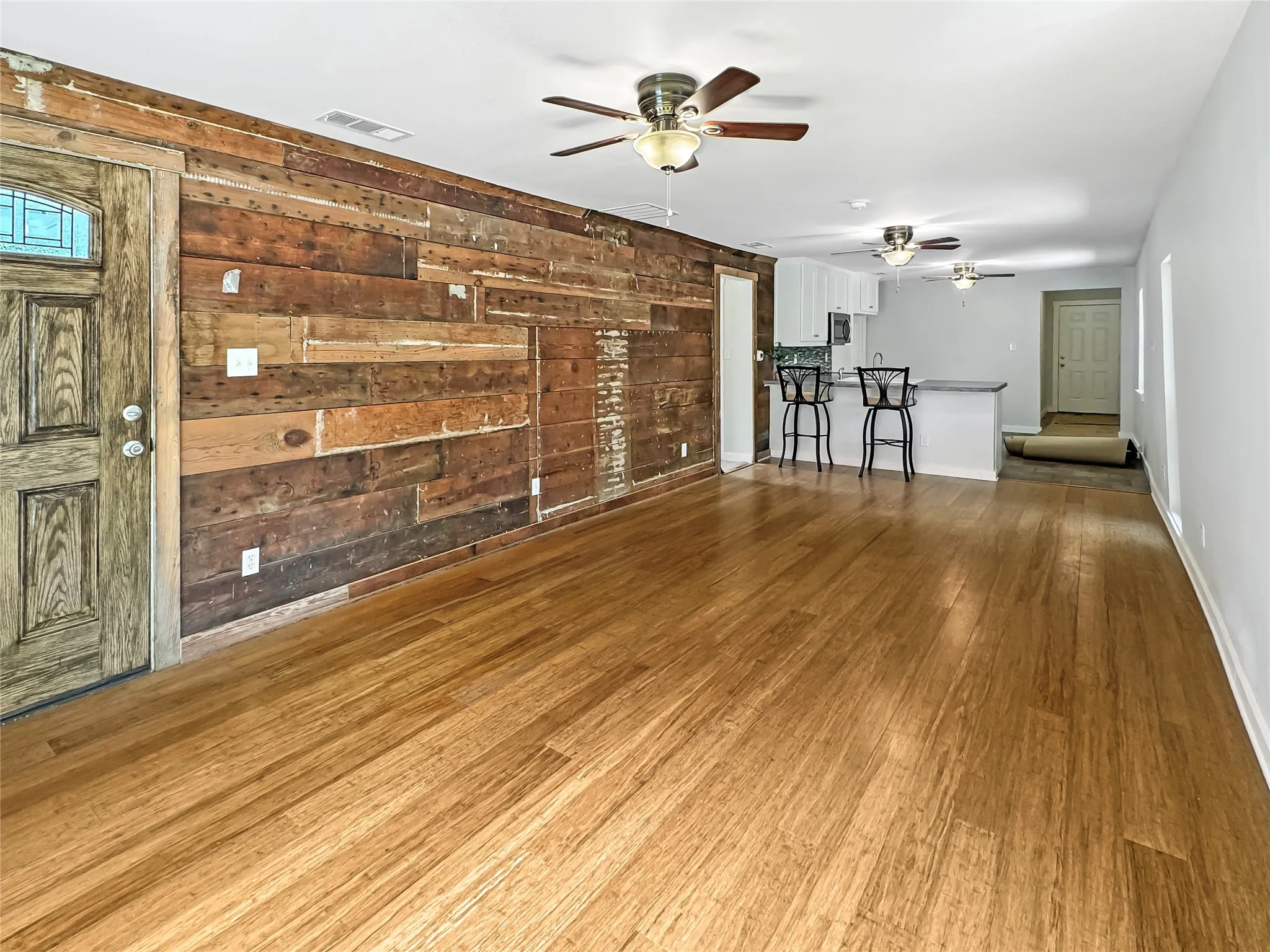 Bamboo Wood flooring throughout the main living space