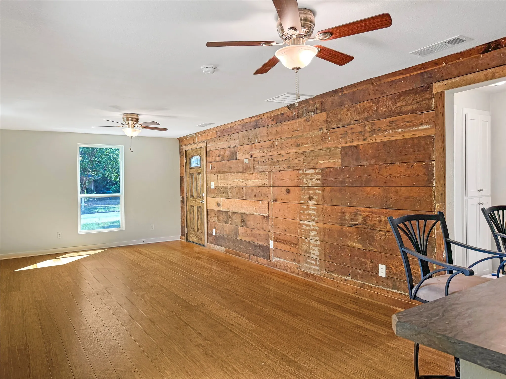 Wood Accent Wall (Salvaged from Original Home)