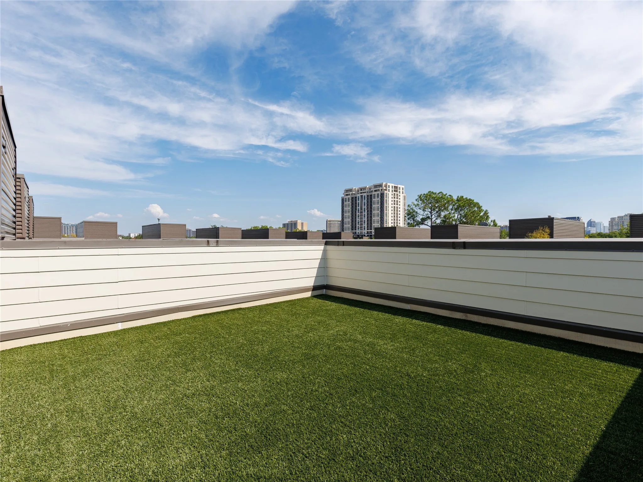 Rooftop Deck with Turf overlooking Oak Lawn