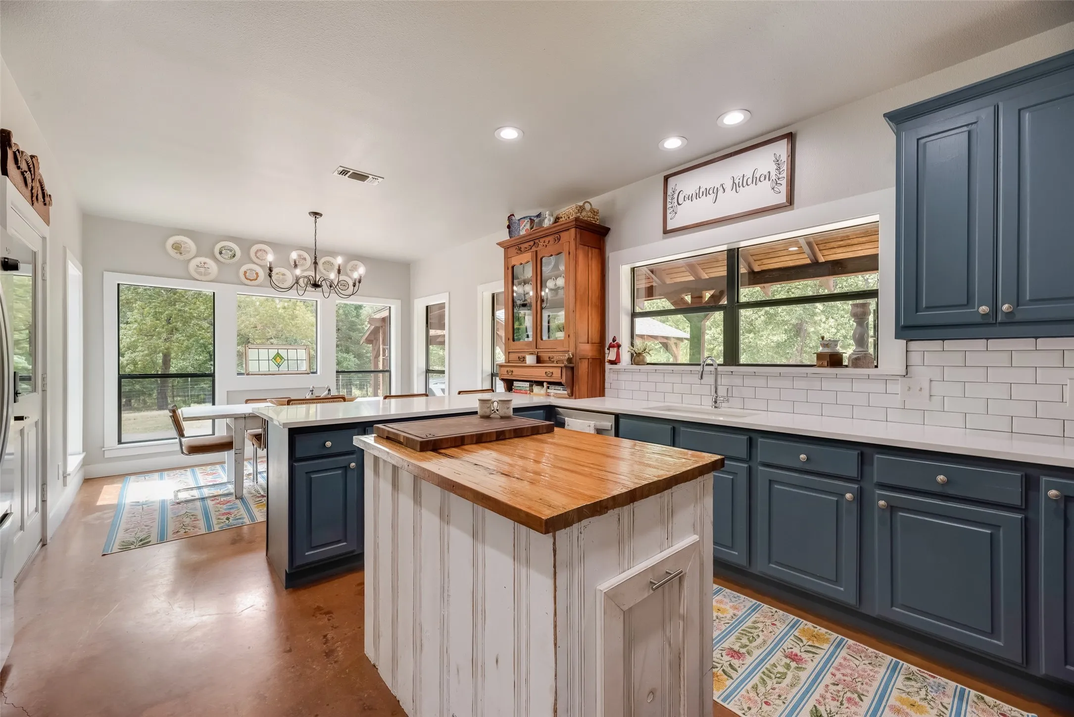 Kitchen with island