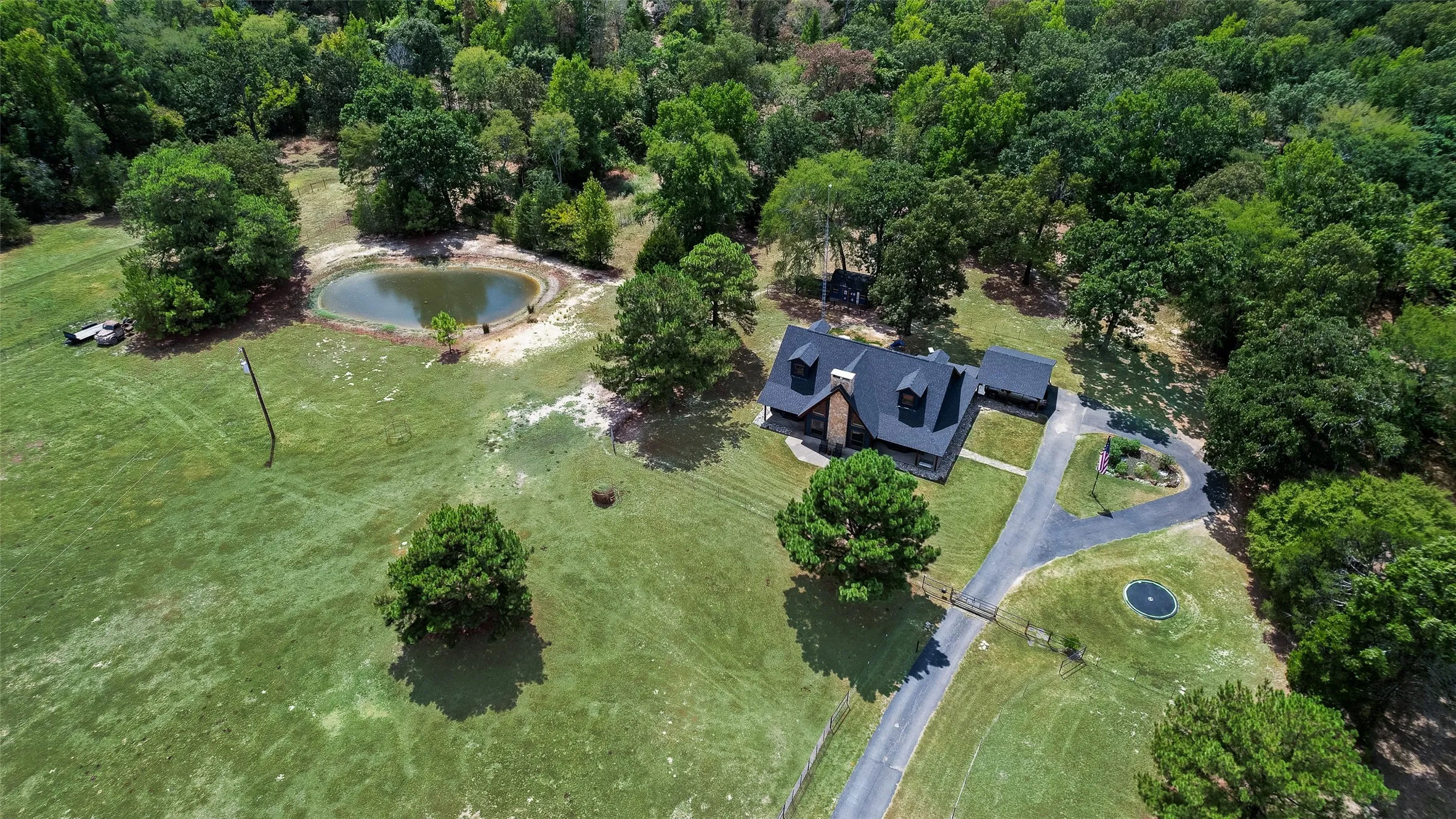 Aerial of front exterior of home