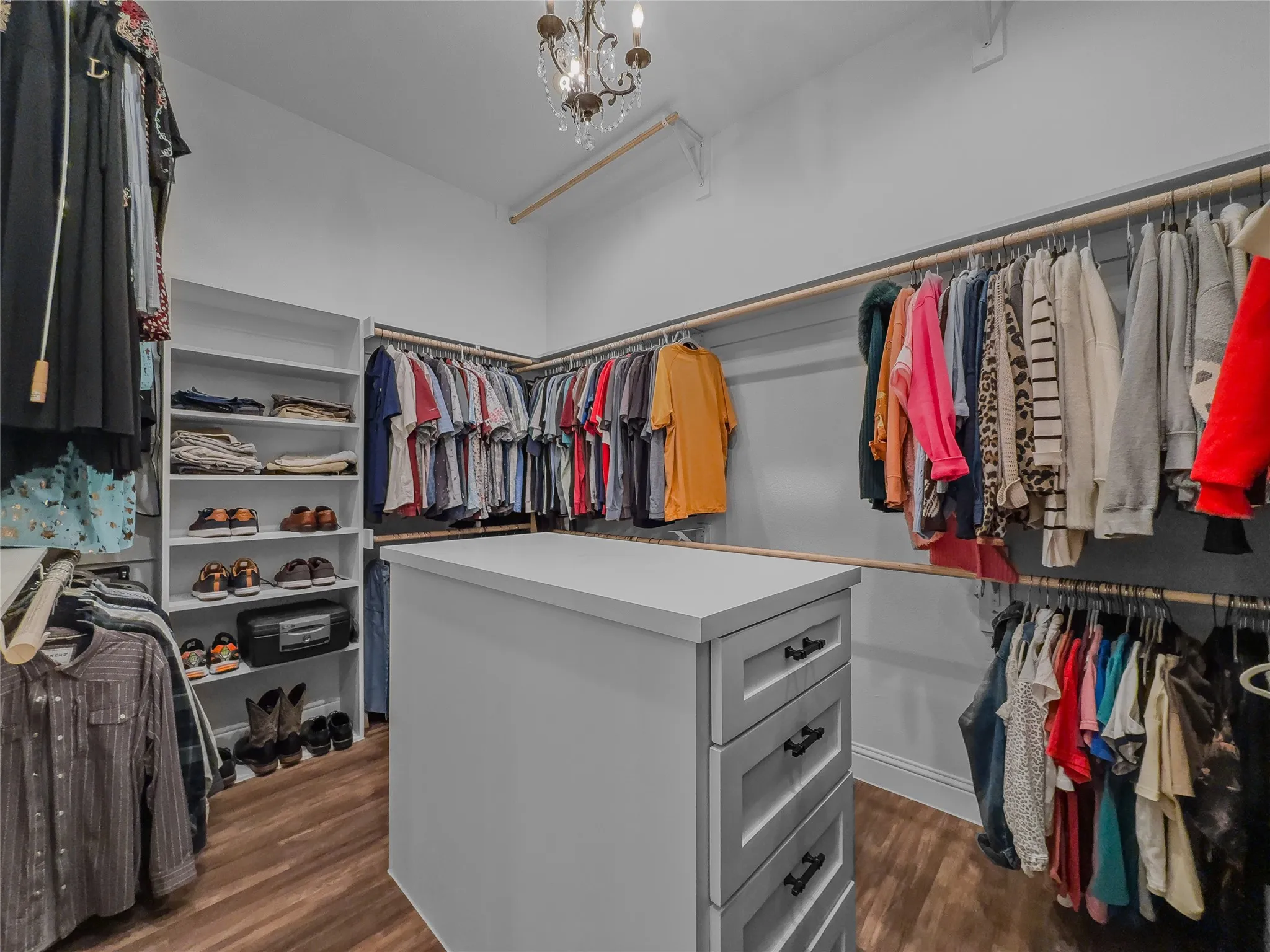 So much storage in this master closet!