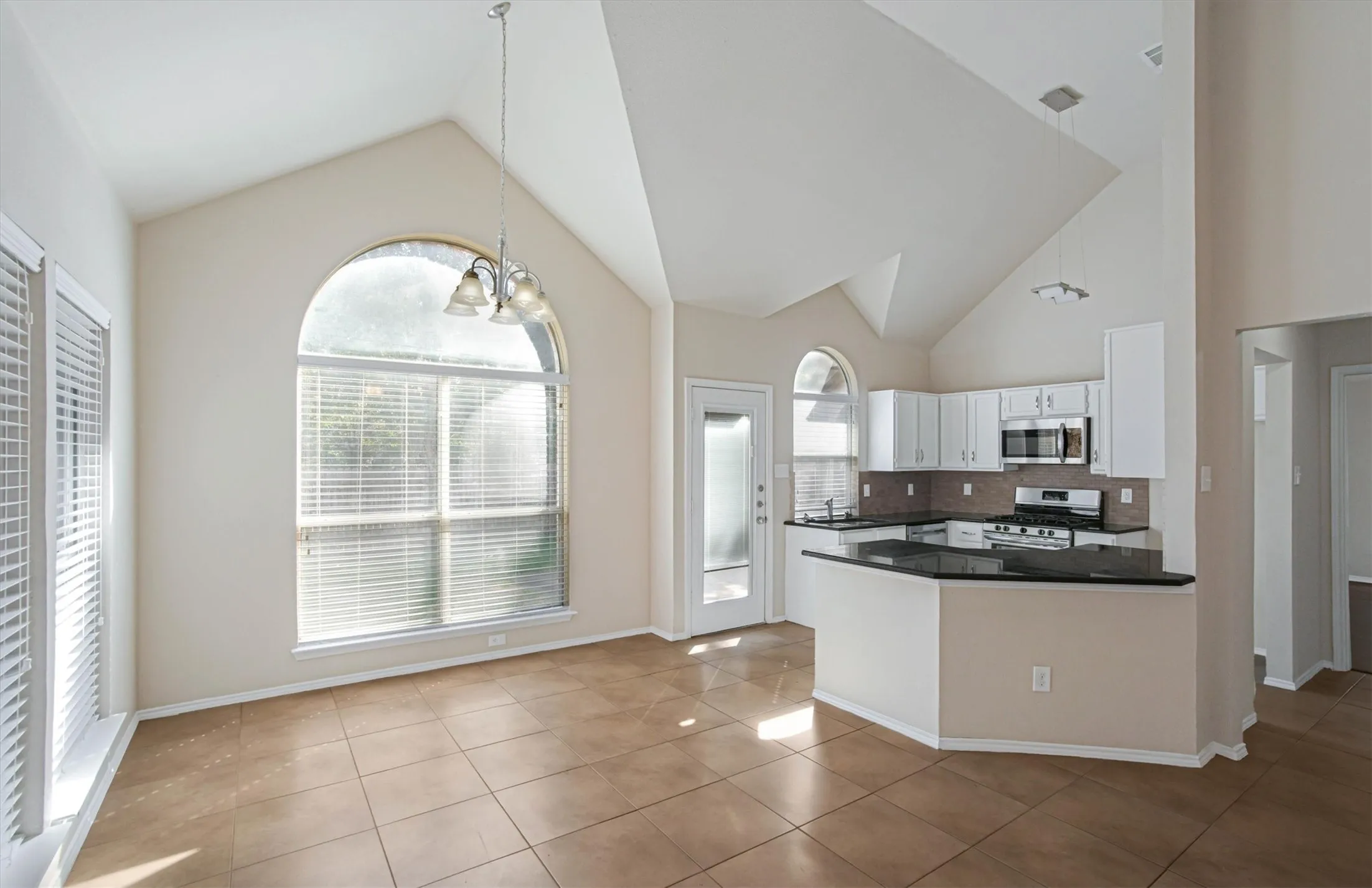 Enjoy morning coffee in your sun-lit kitchen
