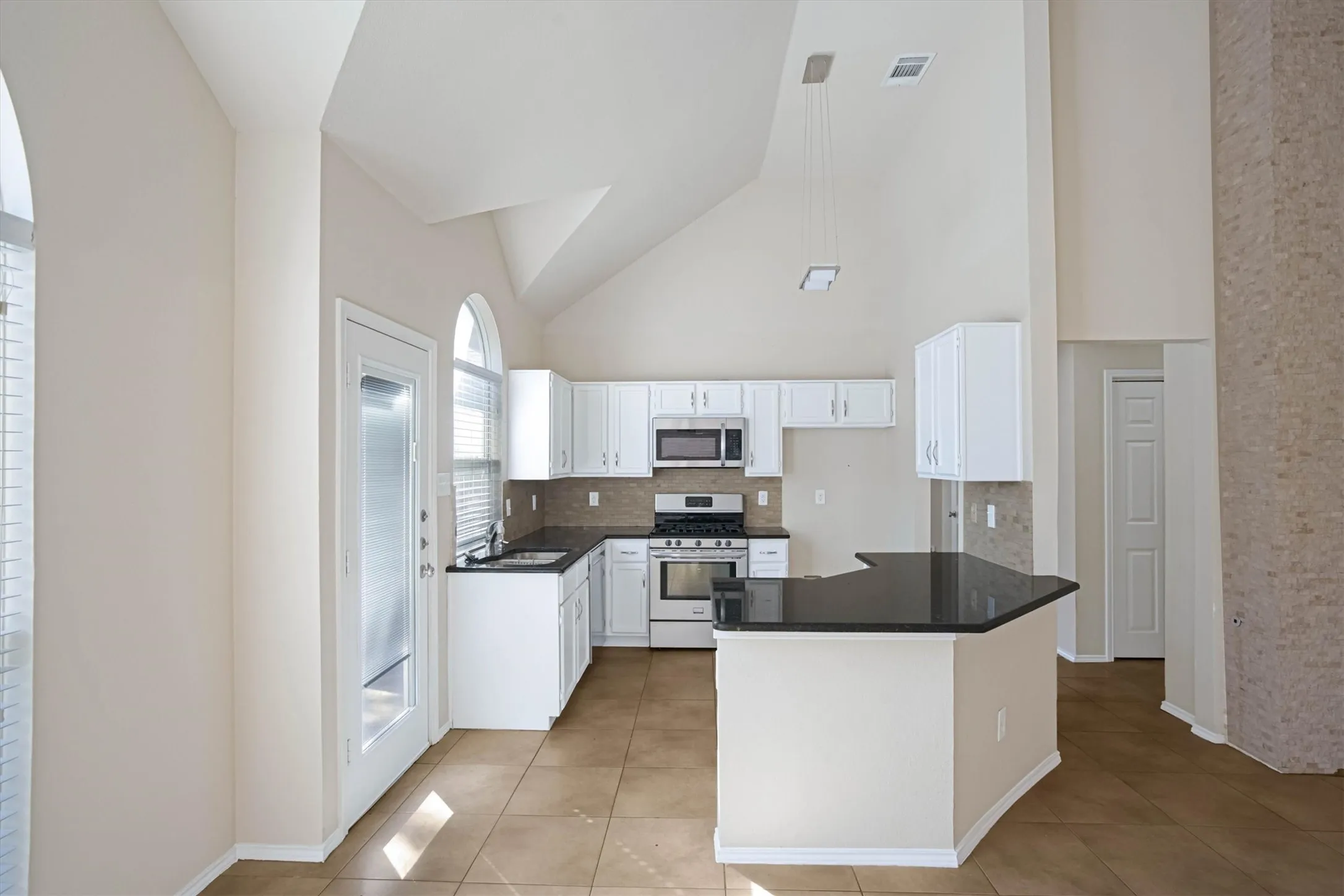Generous cabinet storage and lots of counter space
