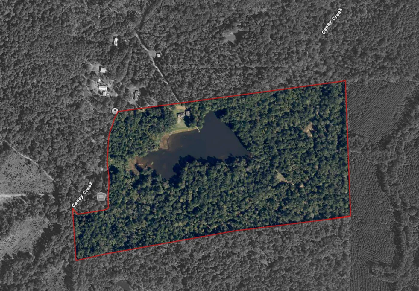 Map / location featuring property parcel outlined