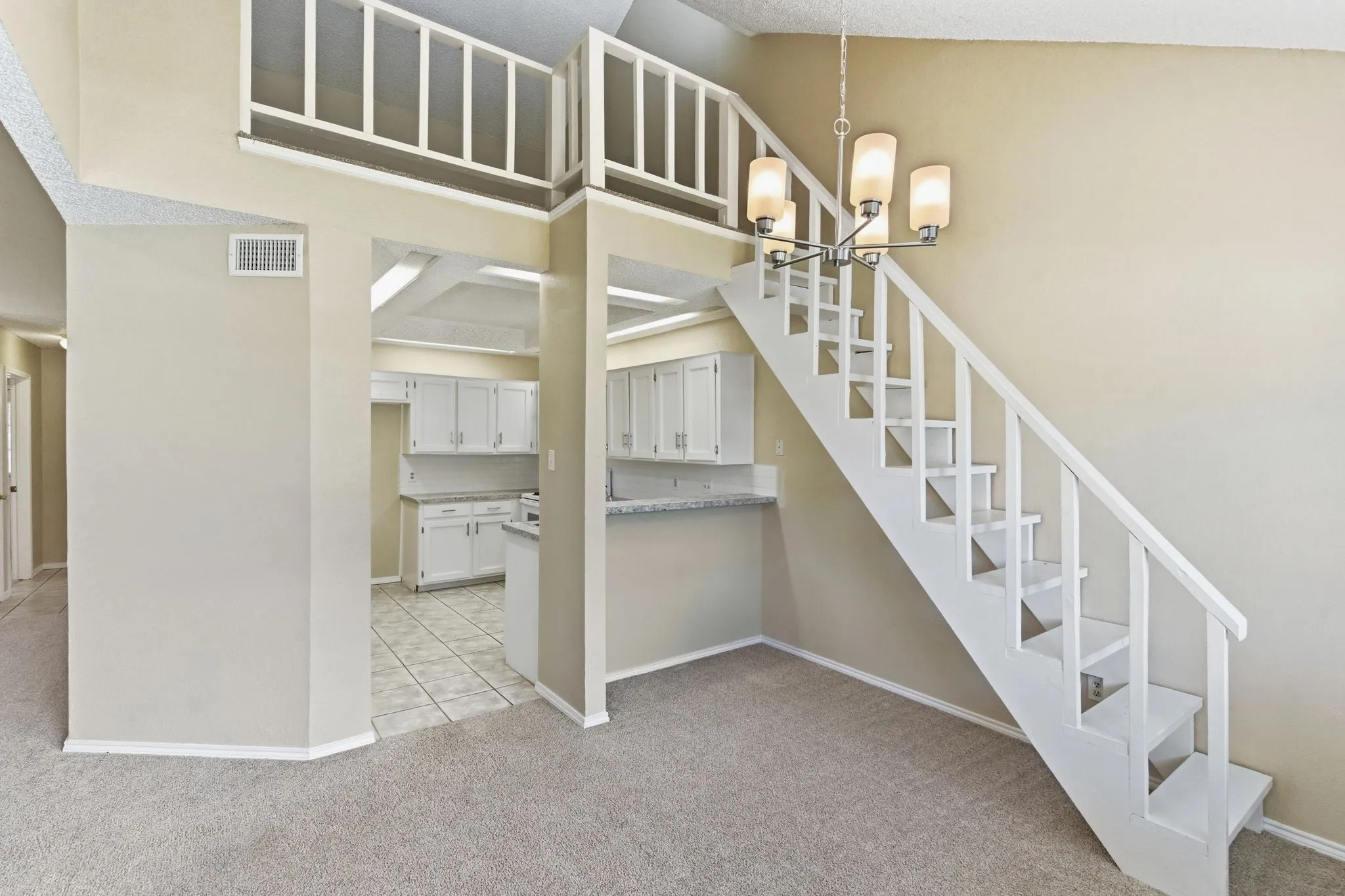 Dining Area with views to the Kitchen and Loft