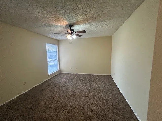 Bedroom 1 with ceiling fan