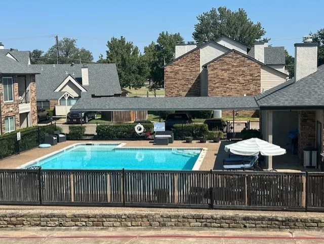 Pool view from the front door