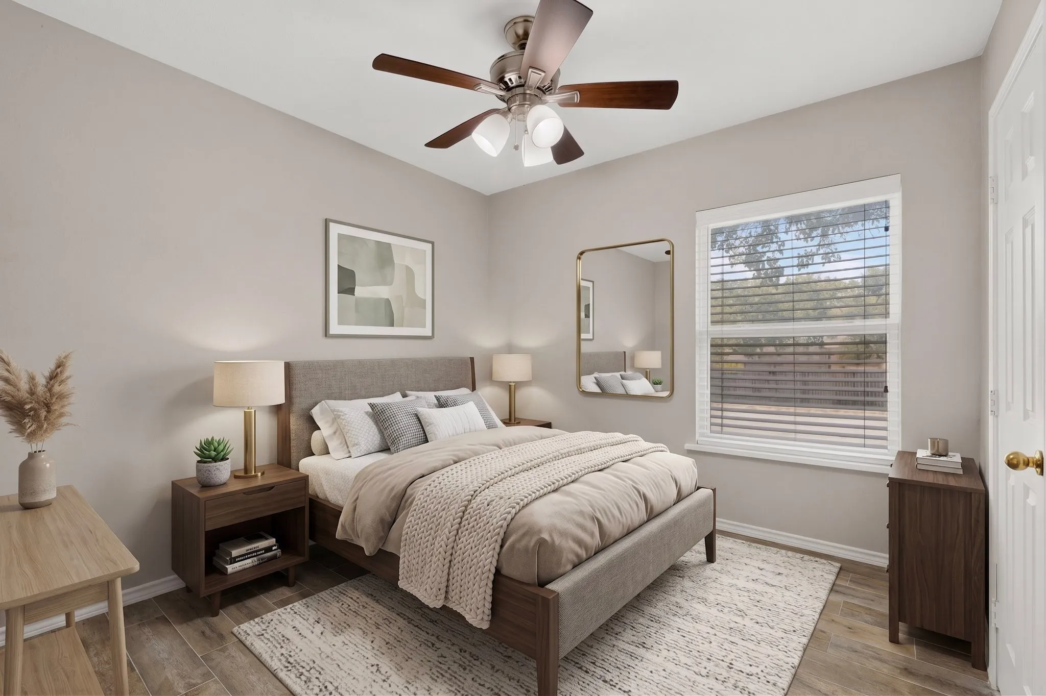 Virtually staged bedroom
