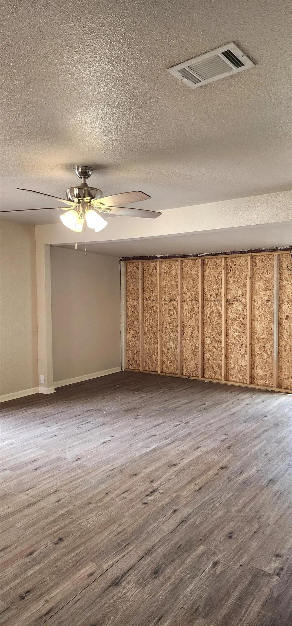 The living area has alot of potential, just needs some finish out.