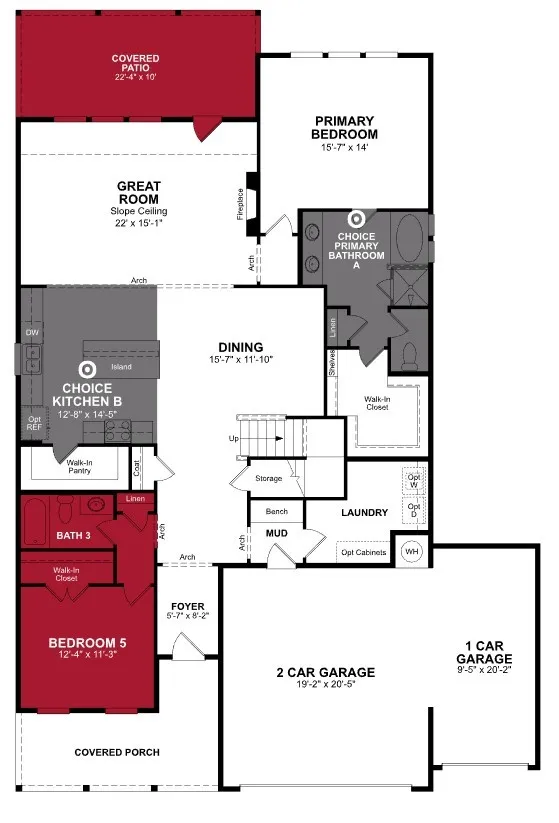 Beazer Homes Lovers Landing Parker Floorplan.
