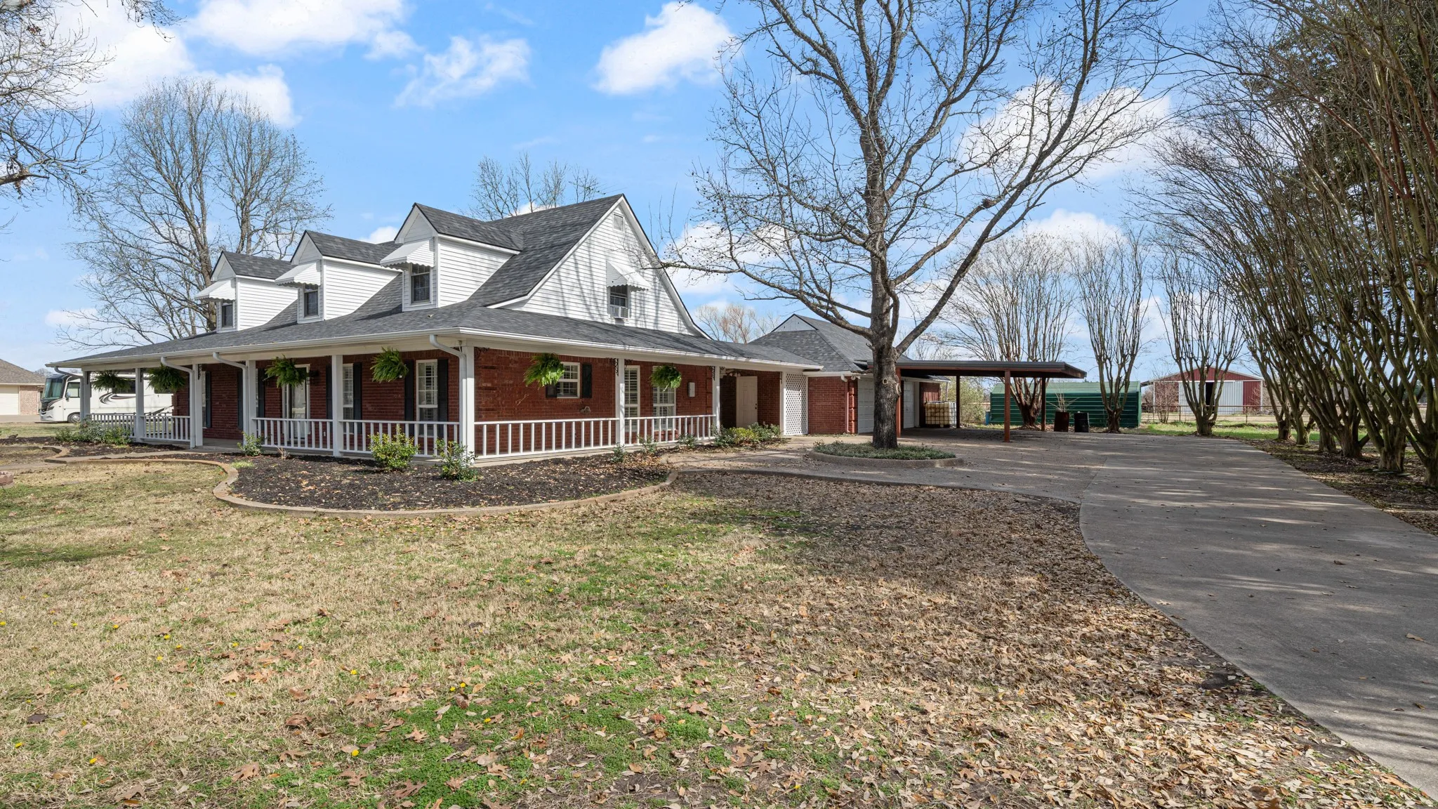 with 2 car garage and workshop