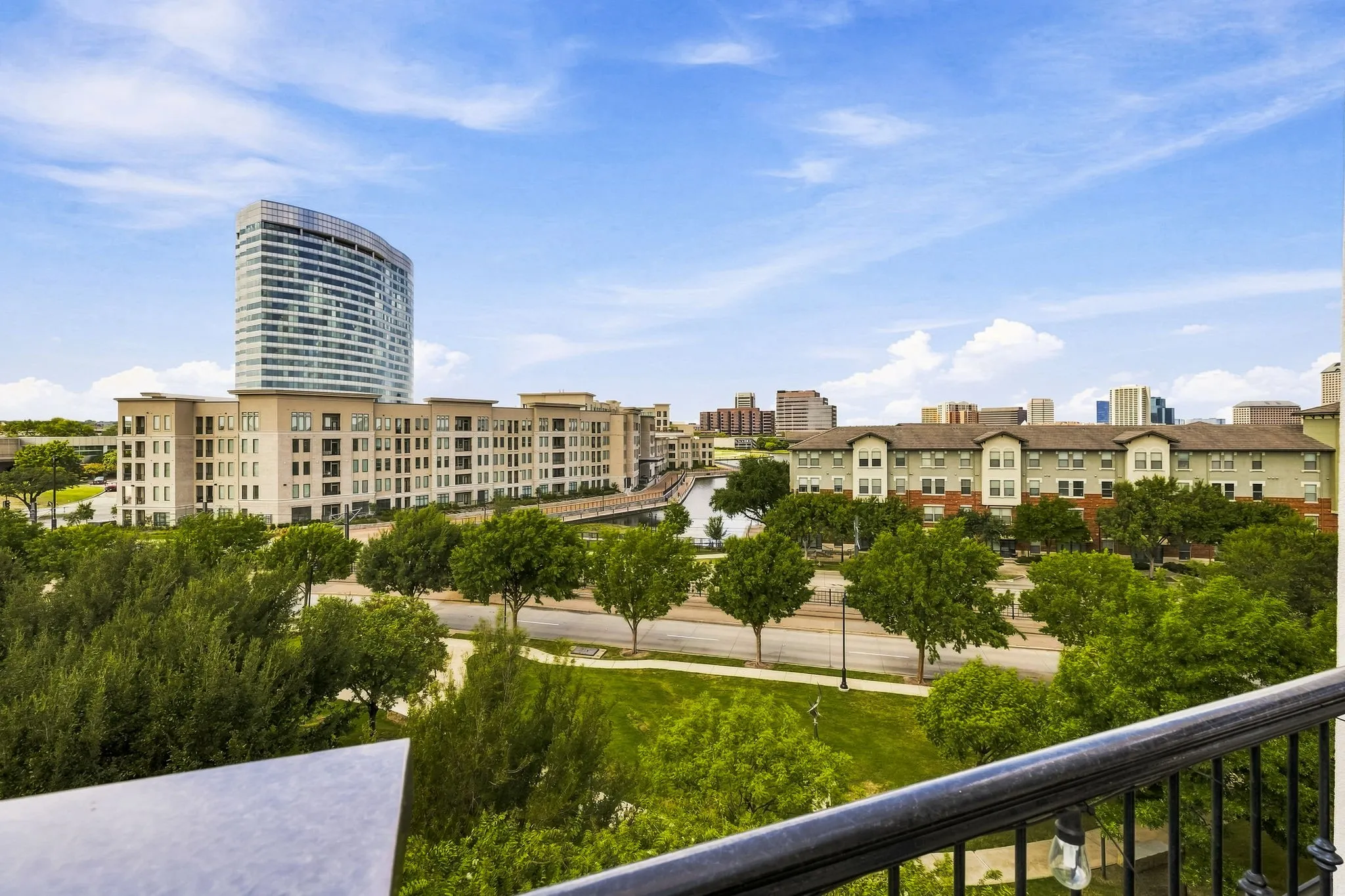 Views of Lake Carolyn from roof deck.