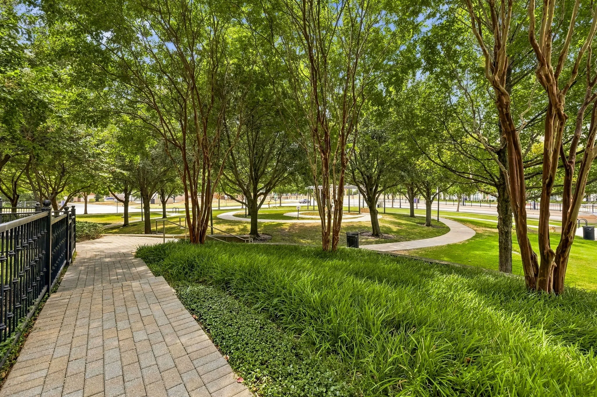 Front door opens to Opitz Park.