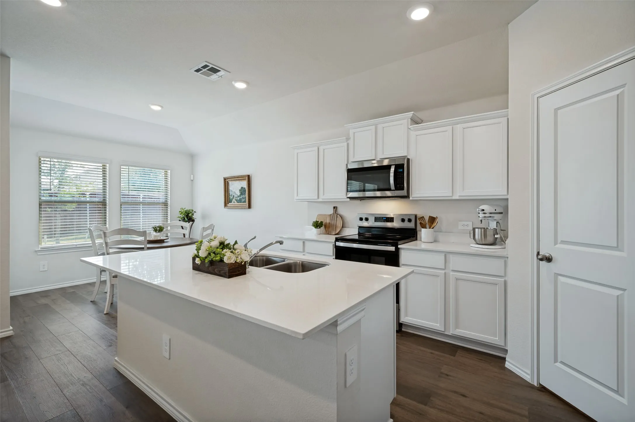 Another view of kitchen! Pantry for storage!