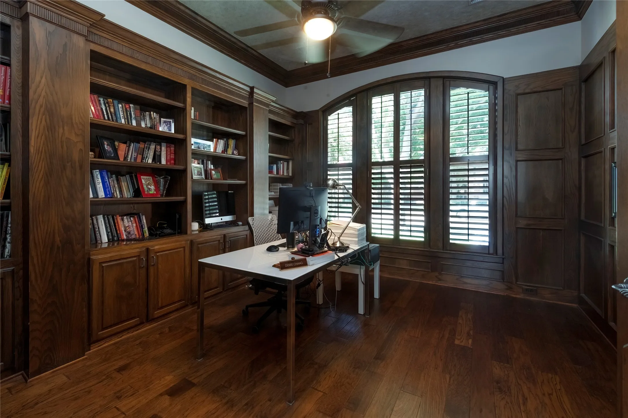 Office with lots of built ins