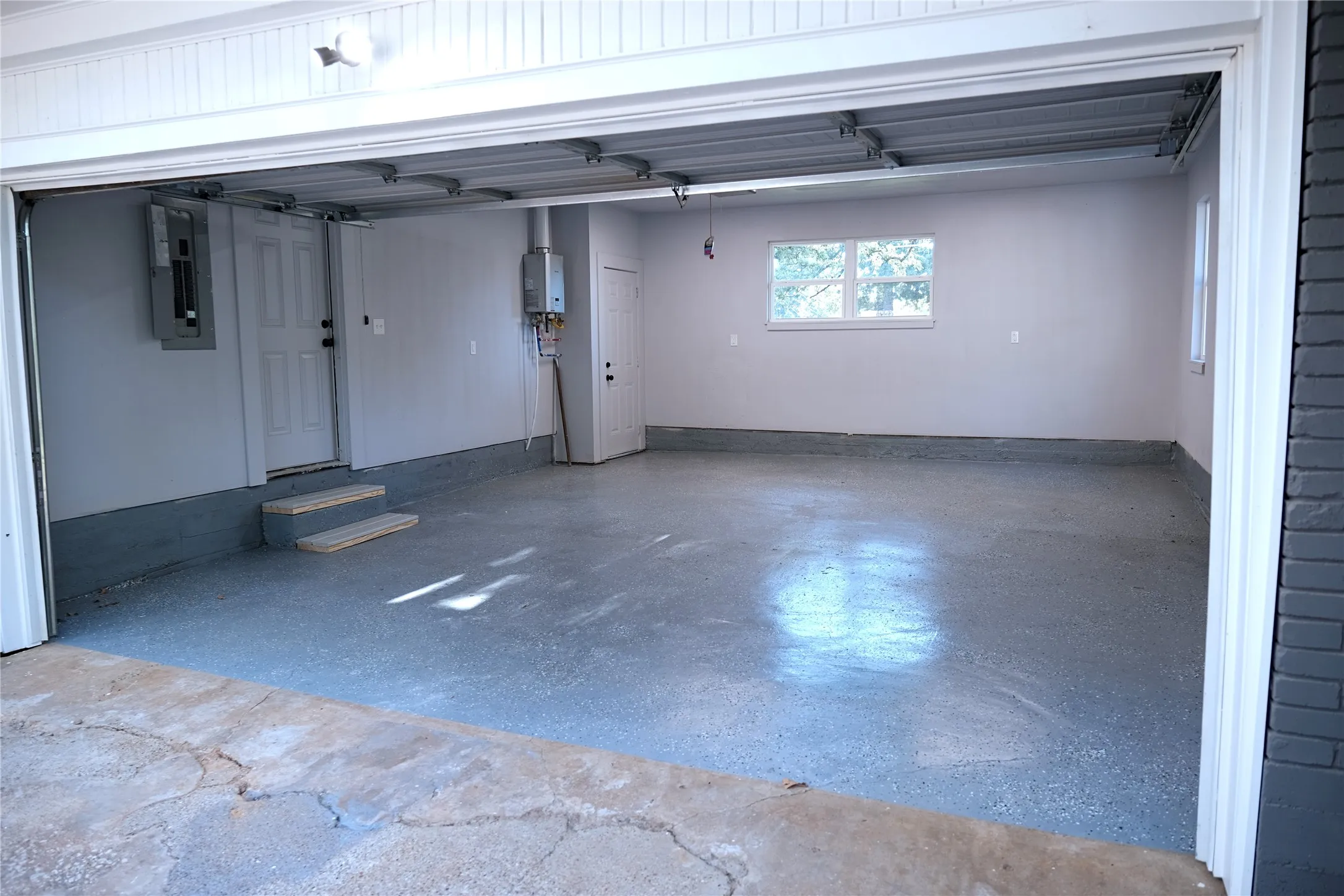 Newly Epoxy Coated Garage floor
