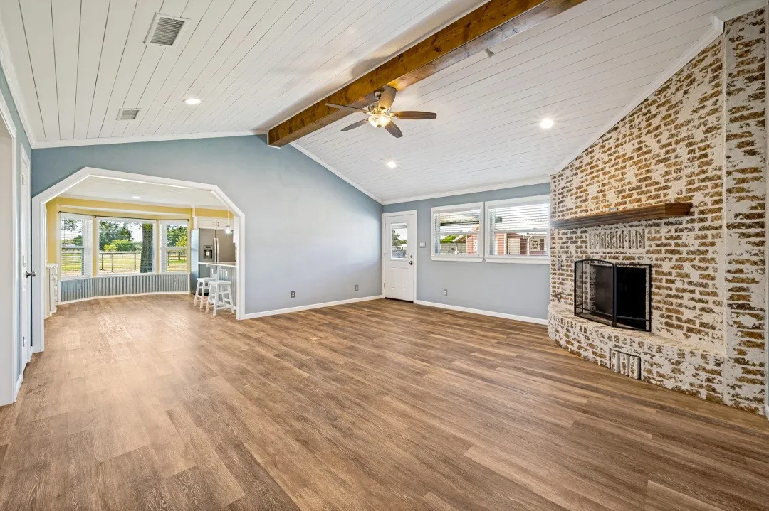 Looking into the dining area