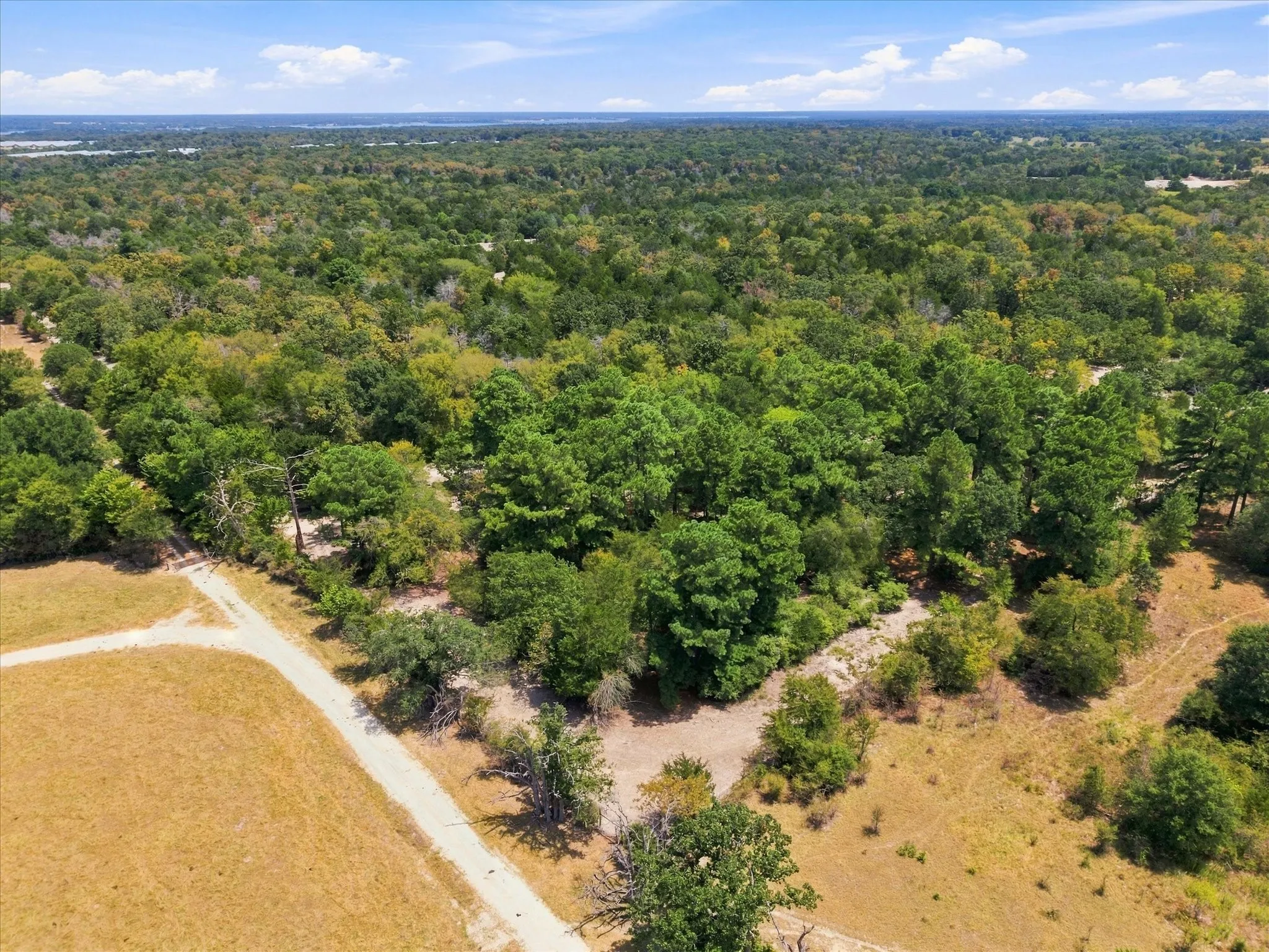 Ariel view of side of property