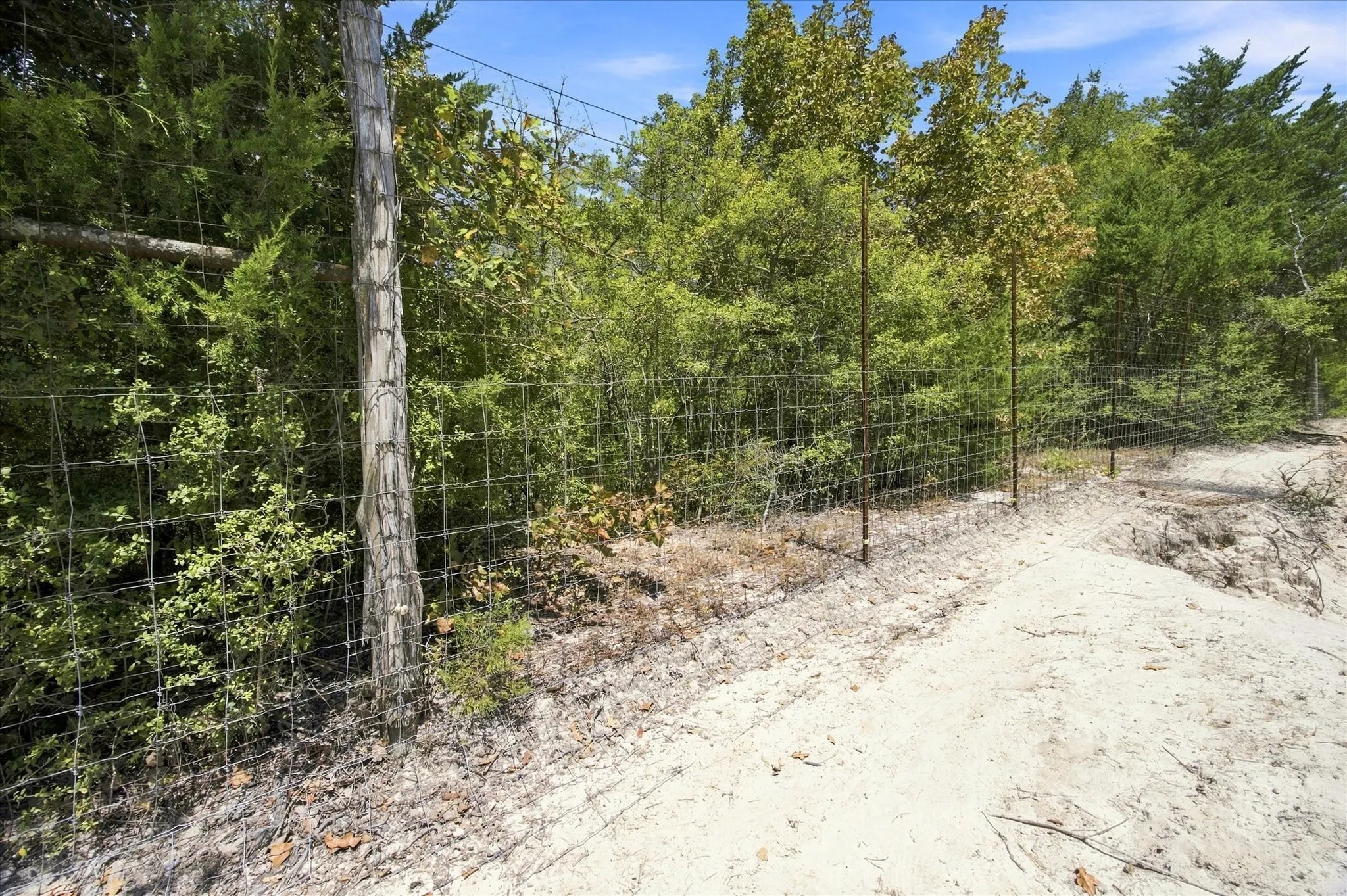 High Fenced perimeter with sweep on bottom for hogs.