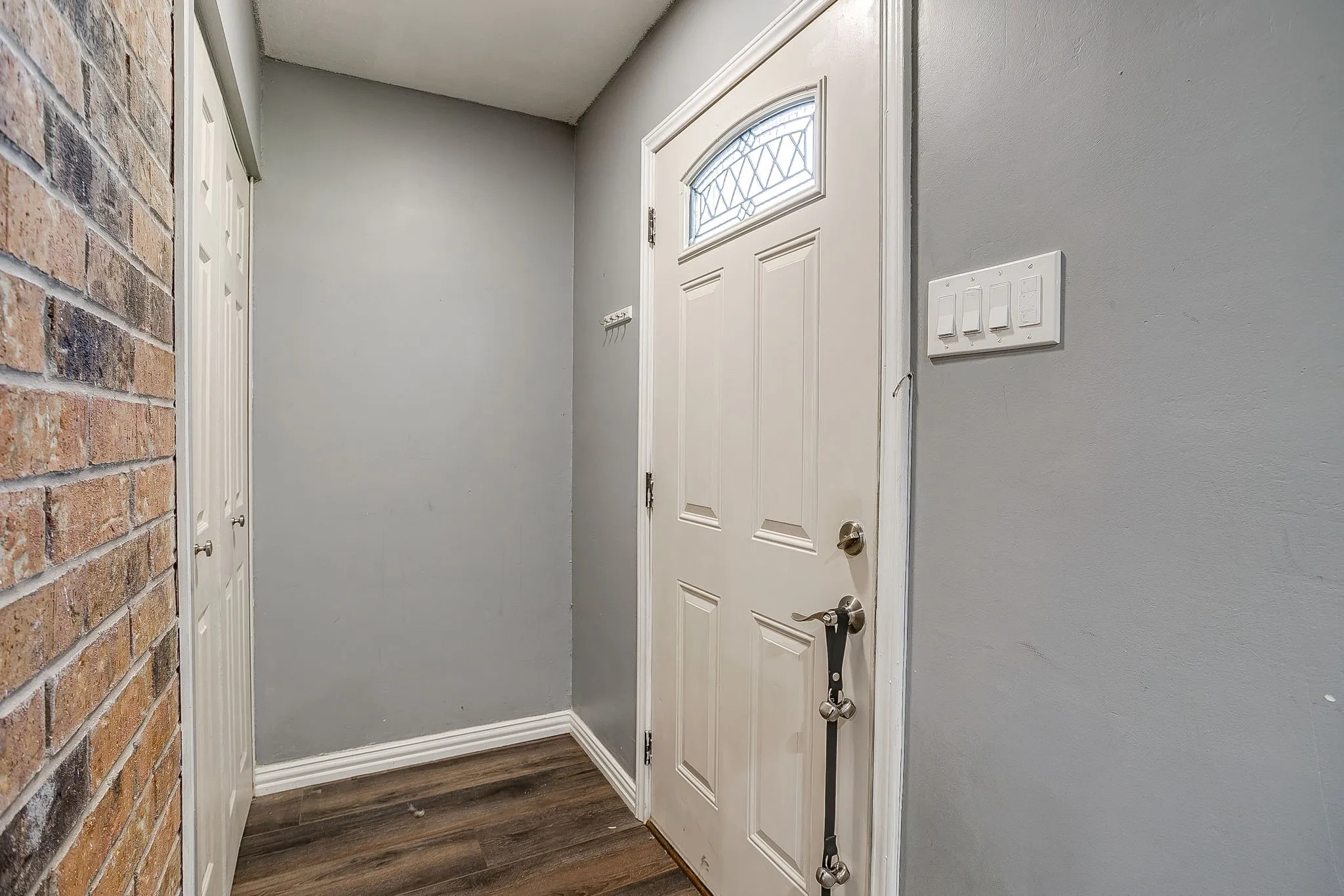 exposed brick wall accent