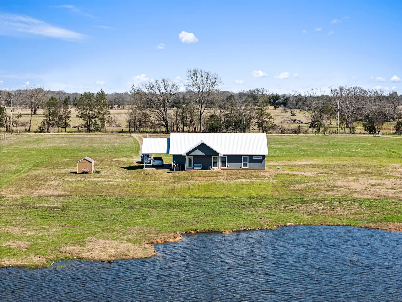 View from above of property featuring a large body of water